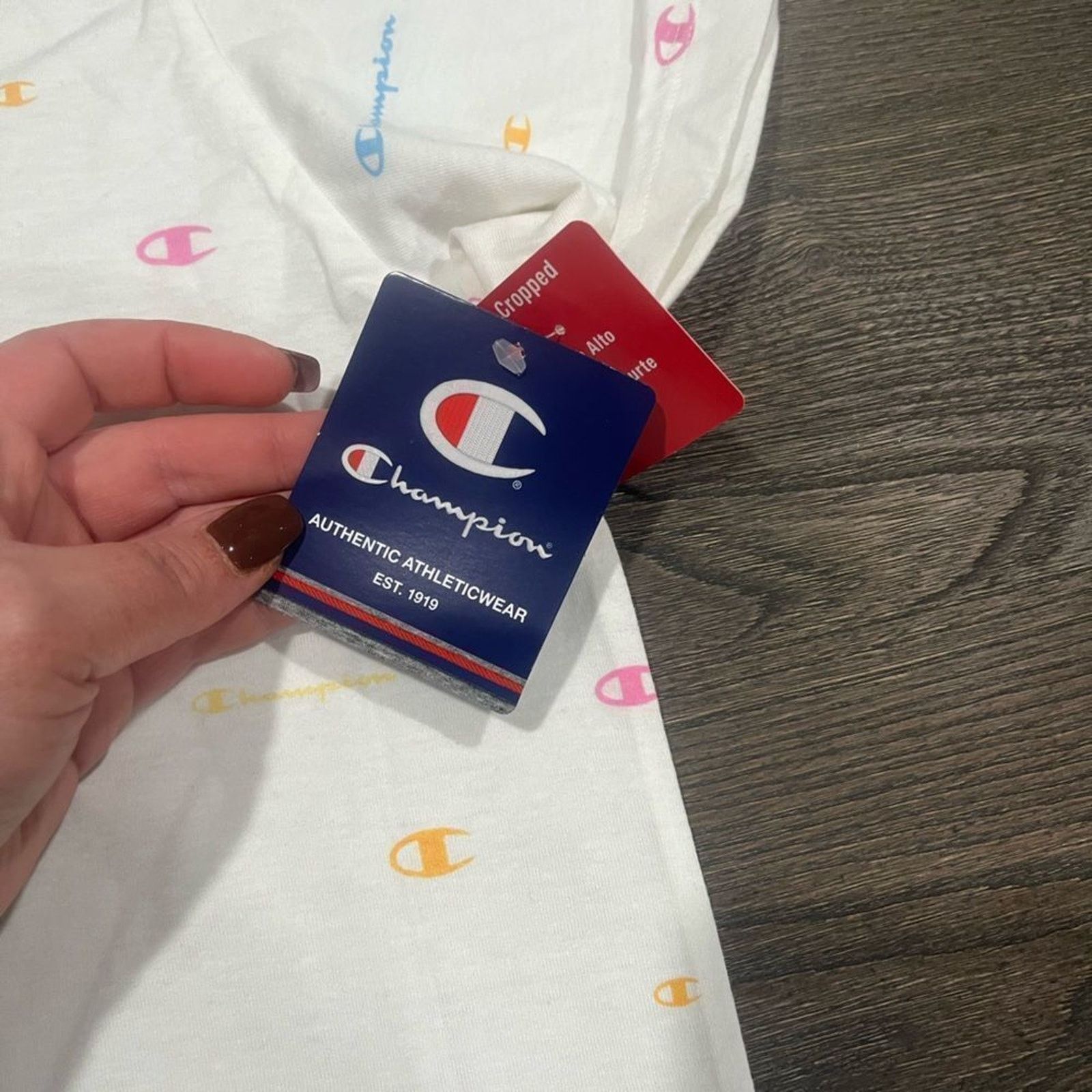 Champion NWT Champion White Multi-Colored Graphic Crop Top - Size 3X Size 3XL / US 20-22 - 5 Thumbnail