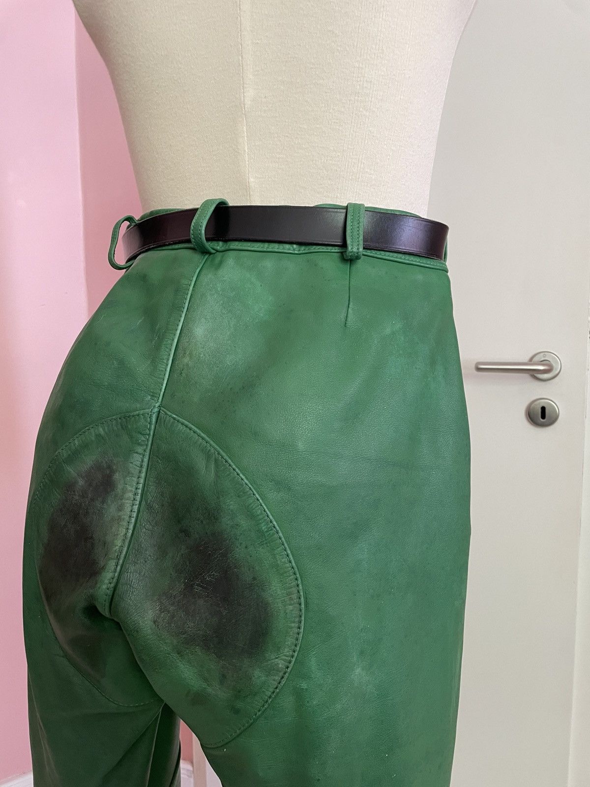 Other Vintage 1991 “Frogman” German POLIZEI Green Leather Uniform Size US L / EU 52-54 / 3 - 19 Thumbnail