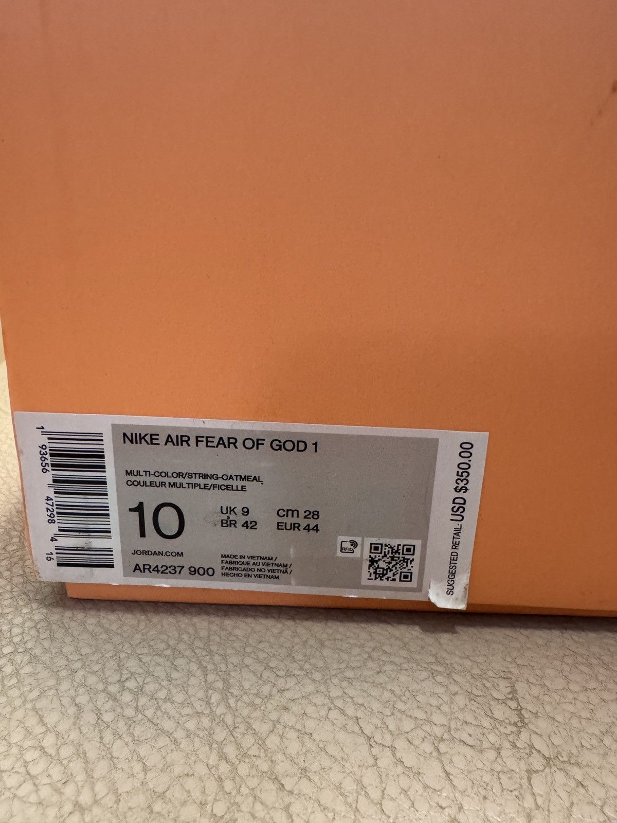 Fear of God × Nike Nike x Fear of god- Air fear of god 1 Oatmeal Size US 10 / EU 43 - 22 Thumbnail