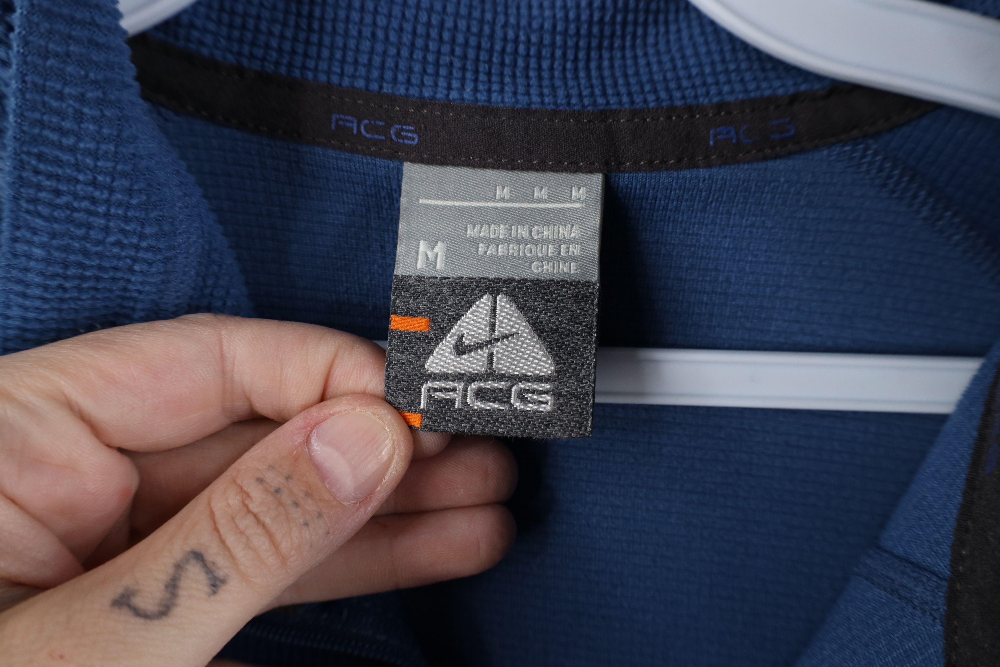 Nike × Vintage Vintage Nike ACG Mini Swoosh Thermal Fleece Half Zip Sweater Size US M / EU 48-50 / 2 - 6 Thumbnail