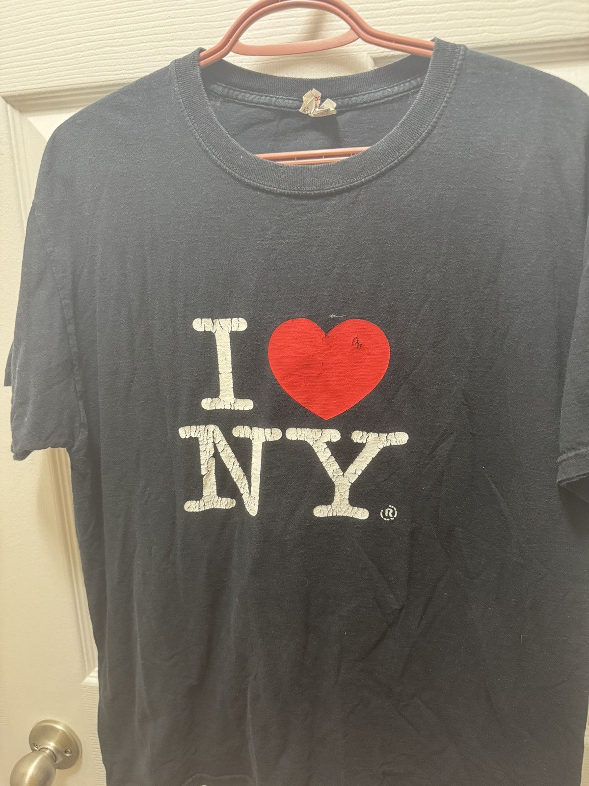 I Love NY Jerzeez I Love NY Vintage Distressed T-Shirt Size US L / EU 52-54 / 3 - 2 Thumbnail