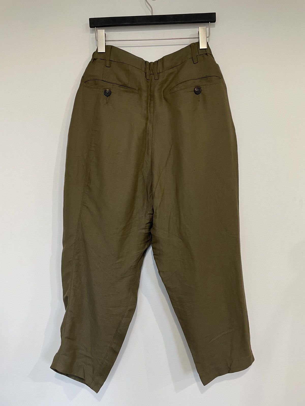 Ziggy Chen SS20 LIGHTWEIGHT LINEN VISCOSE CROPPED TROUSERS Size US 34 / EU 50 - 8 Thumbnail