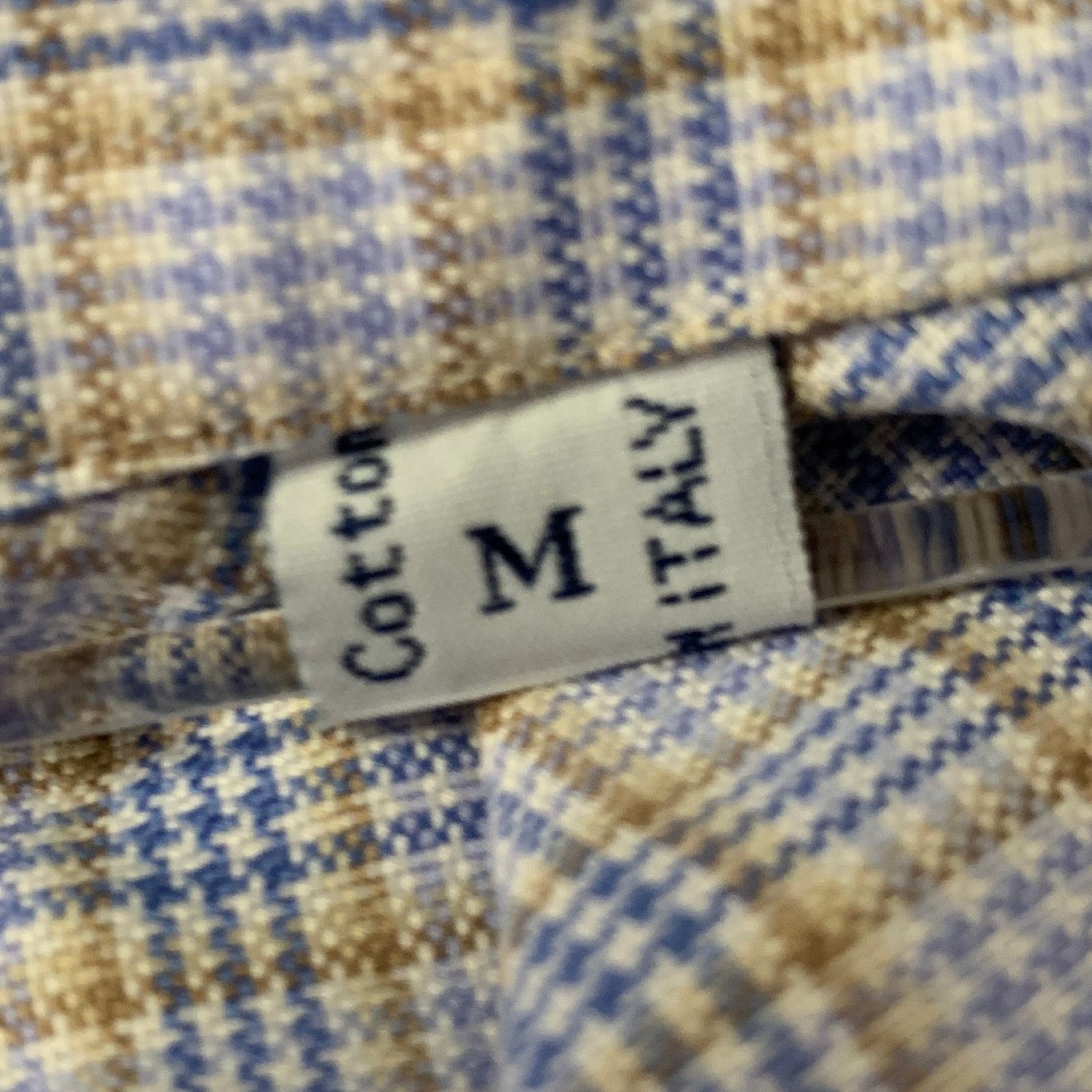 Brioni BRIONI Size M Blue Tan Plaid Cotton Long Sleeve Shirt Size US M / EU 48-50 / 2 - 6 Thumbnail