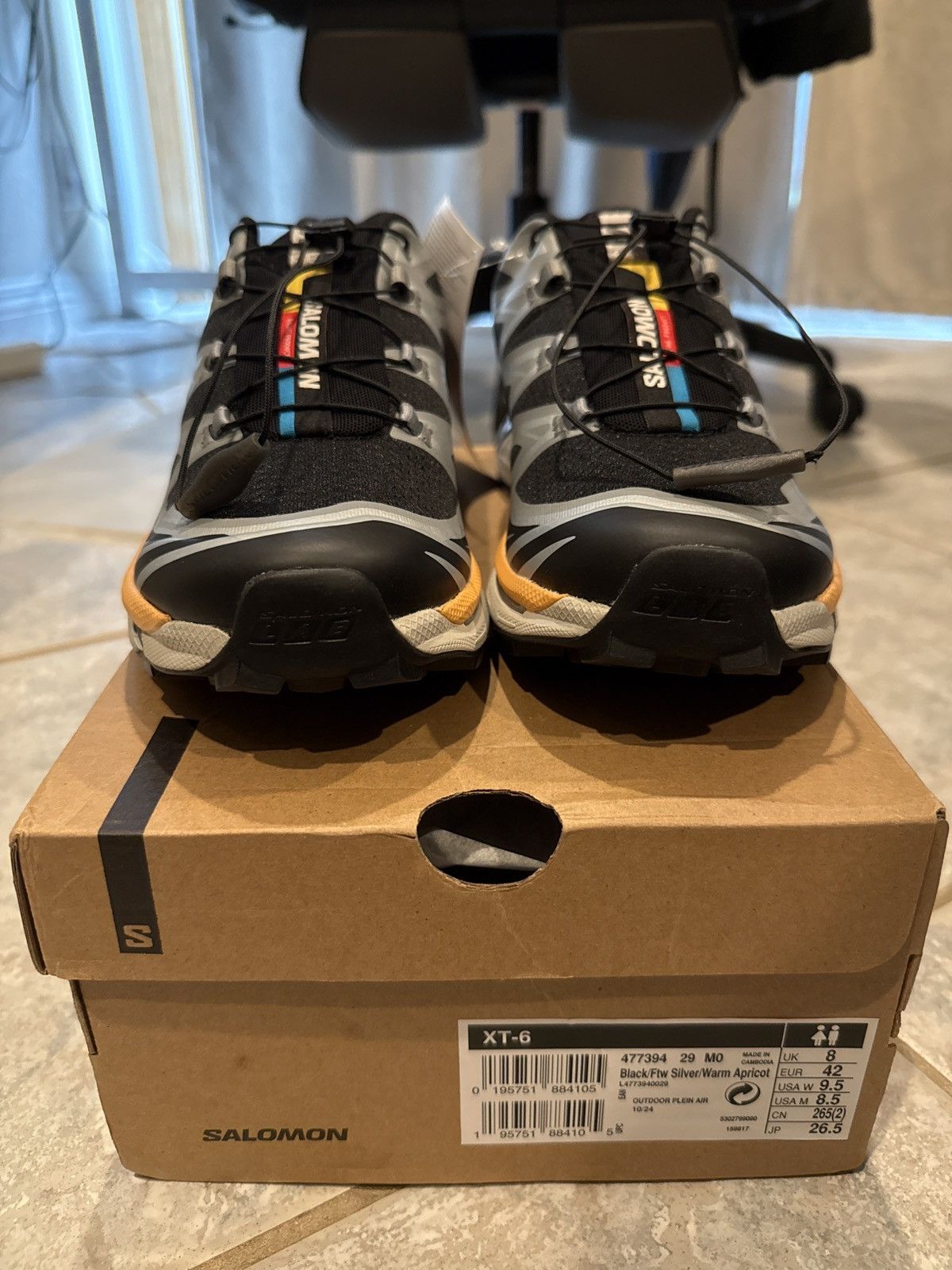 Salomon Salomon XT-6 black/ftw silver/warm apricot Size US 8.5 / EU 41-42 - 3 Thumbnail