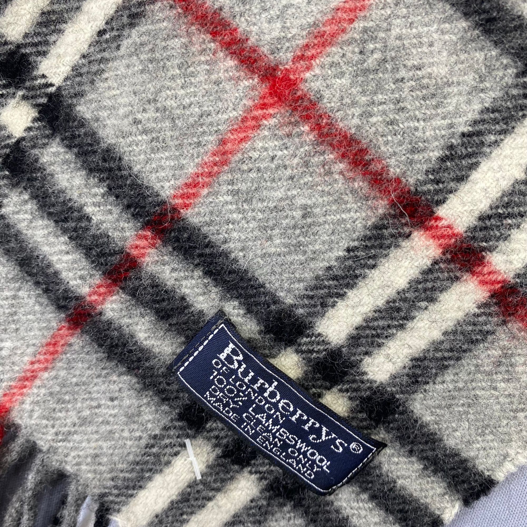 Burberry Vintage Burberrys Scarf Muffler Wool Cashmere Scarves Size ONE SIZE - 4 Thumbnail