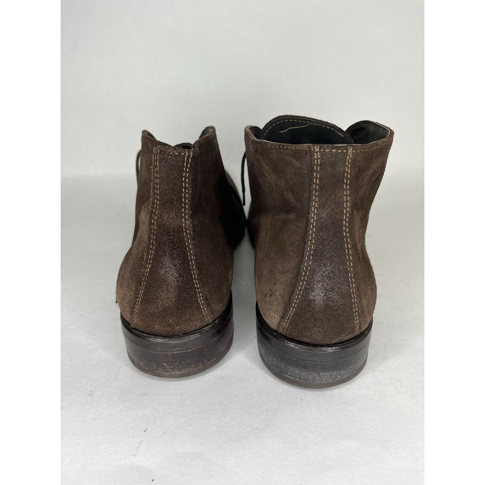 Tomas Maier Tomax Brown Suede Leather Lace Up Ankle Chukka Boots Men Sz Size US 10 / EU 43 - 4 Thumbnail