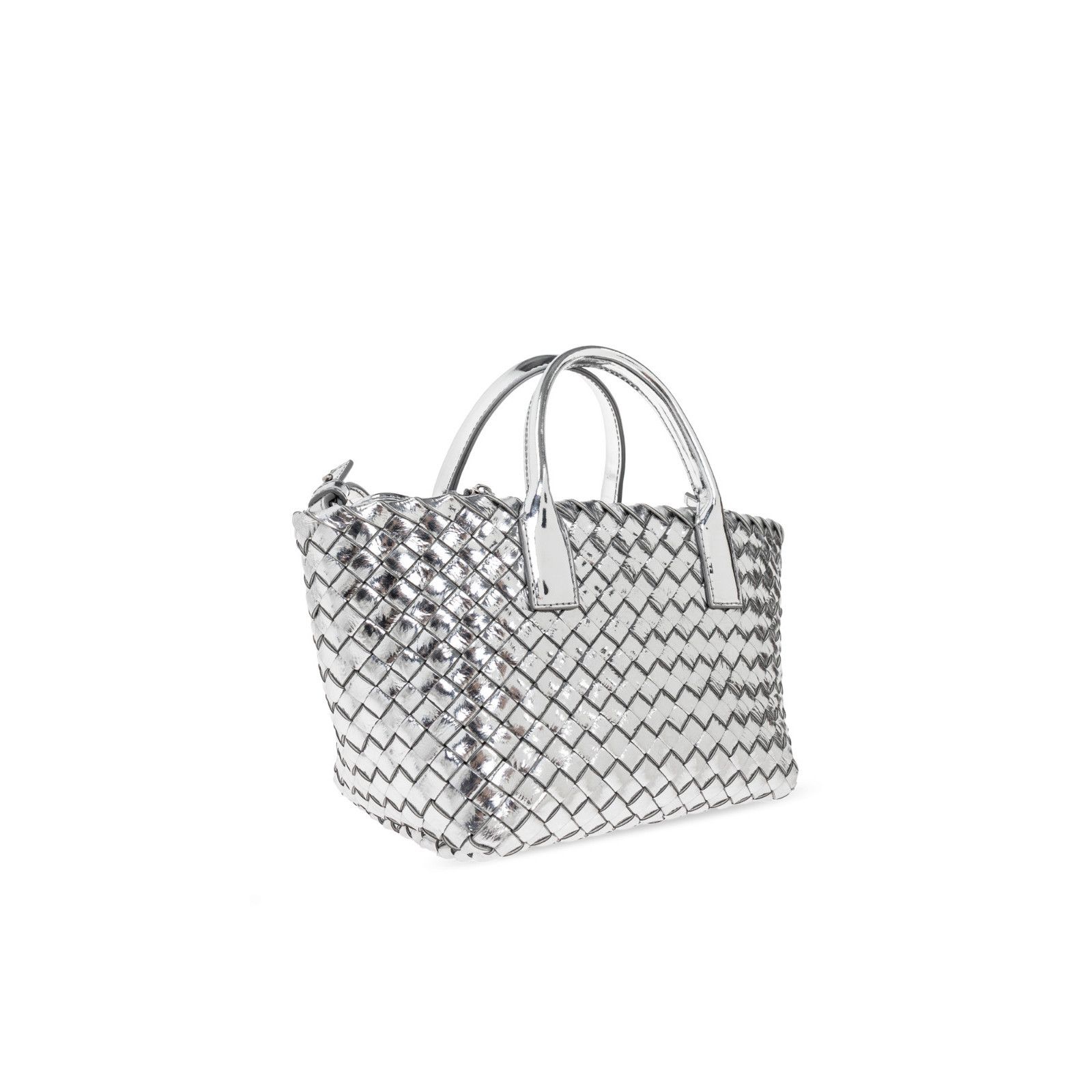 Bottega Veneta BOTTEGA VENETA Mini Cabat Silver Top Handle Bag New Size ONE SIZE - 3 Thumbnail