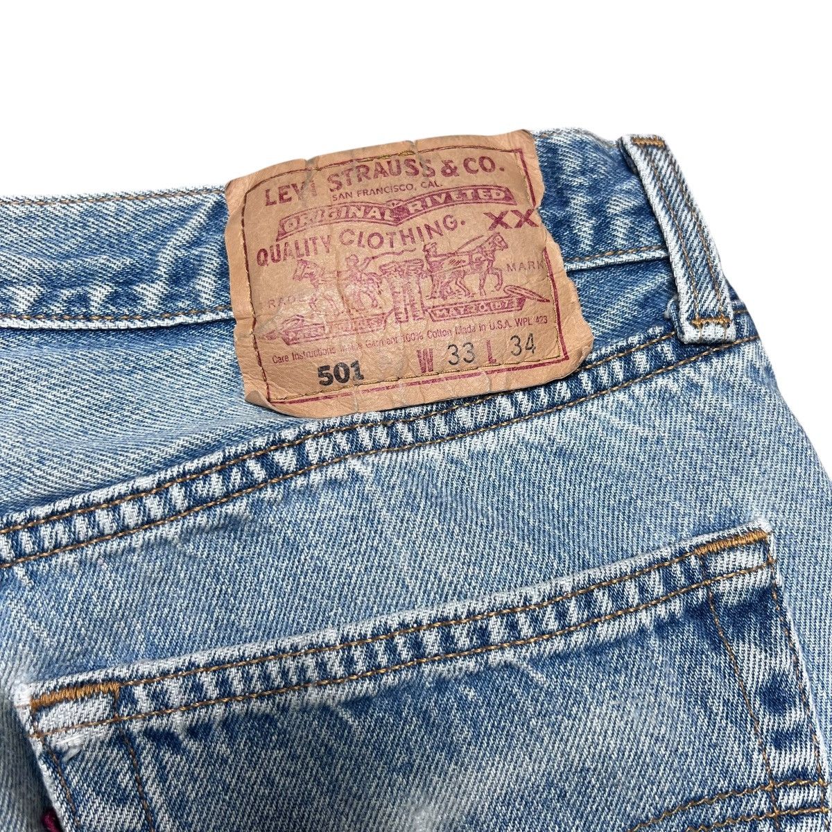 Levi's Vintage 1990s Levi’s 501xx Button Fly Made USA Denim Jeans Size US 30 / EU 46 - 8 Thumbnail