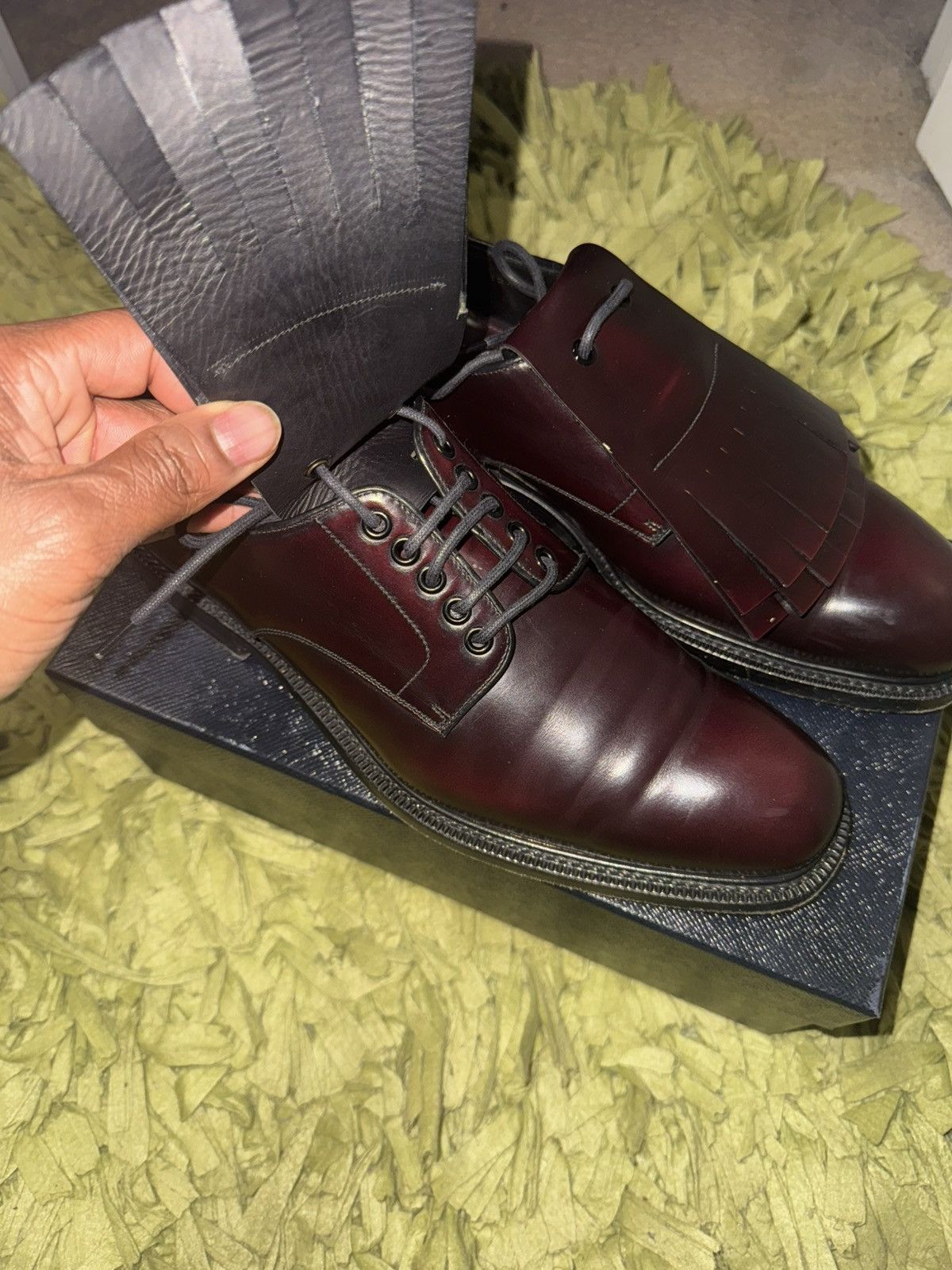 Prada prada calzature uomo spazzolato fringe detail Size US 11 / EU 44 - 7 Thumbnail