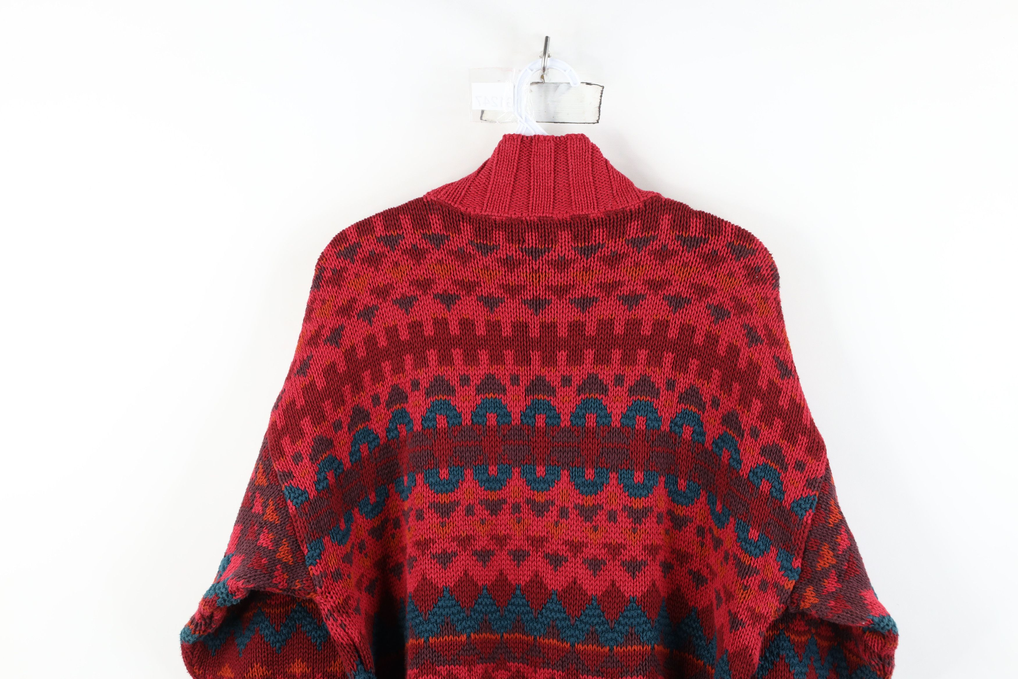 L.L. Bean Vintage 90s LL Bean Southwestern Knit Tunic Sweater USA Size L / US 10 / IT 46 - 8 Thumbnail