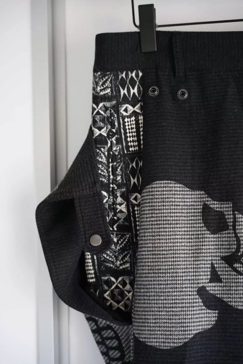 Yohji Yamamoto Yohji Yamamoto Yohji Yamamoto Skull Print Wide Leg Pants Size US 27 - 4 Thumbnail
