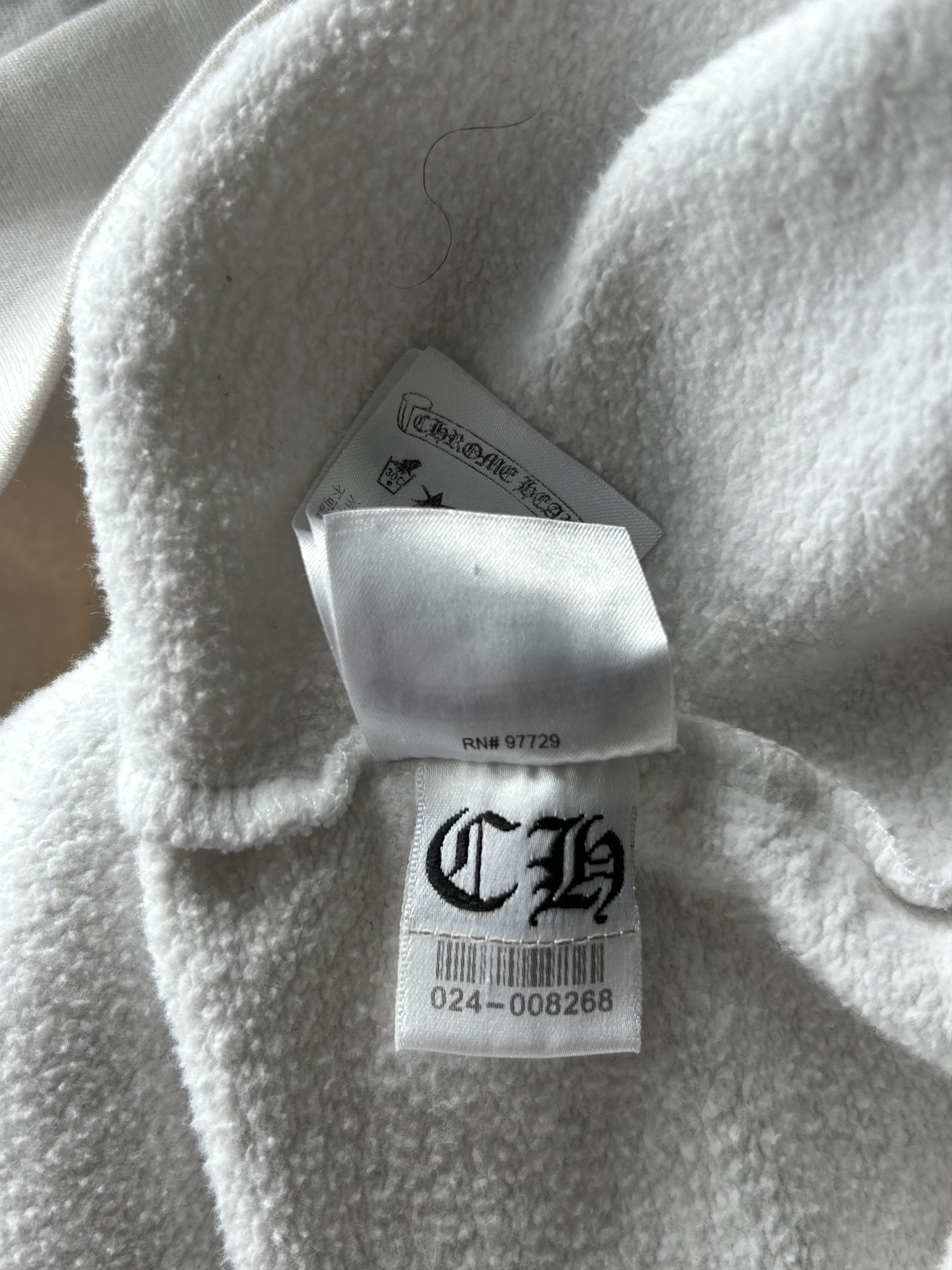 Chrome Hearts Chrome Hearts White & Black Scroll Logo Zip Up Hoodie Size US XL / EU 56 / 4 - 7 Thumbnail
