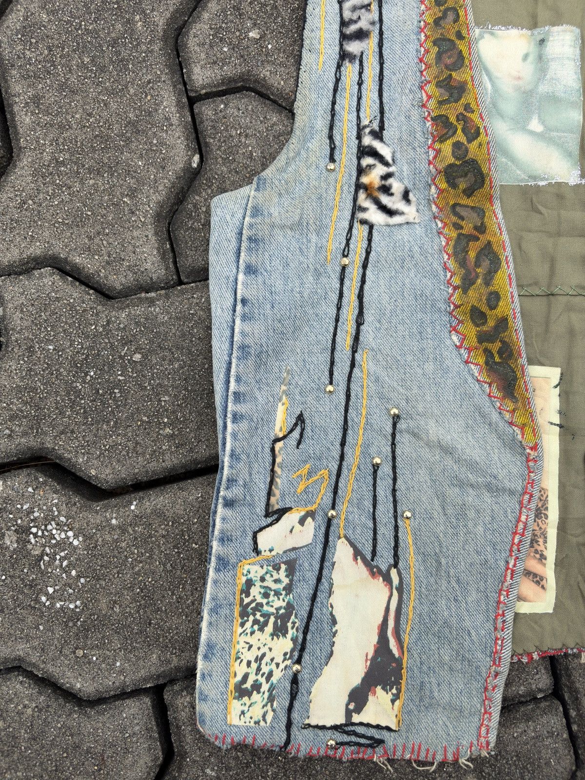 Vintage Vintage Custom Denim Vest Jacket Size US S / EU 44-46 / 1 - 7 Thumbnail