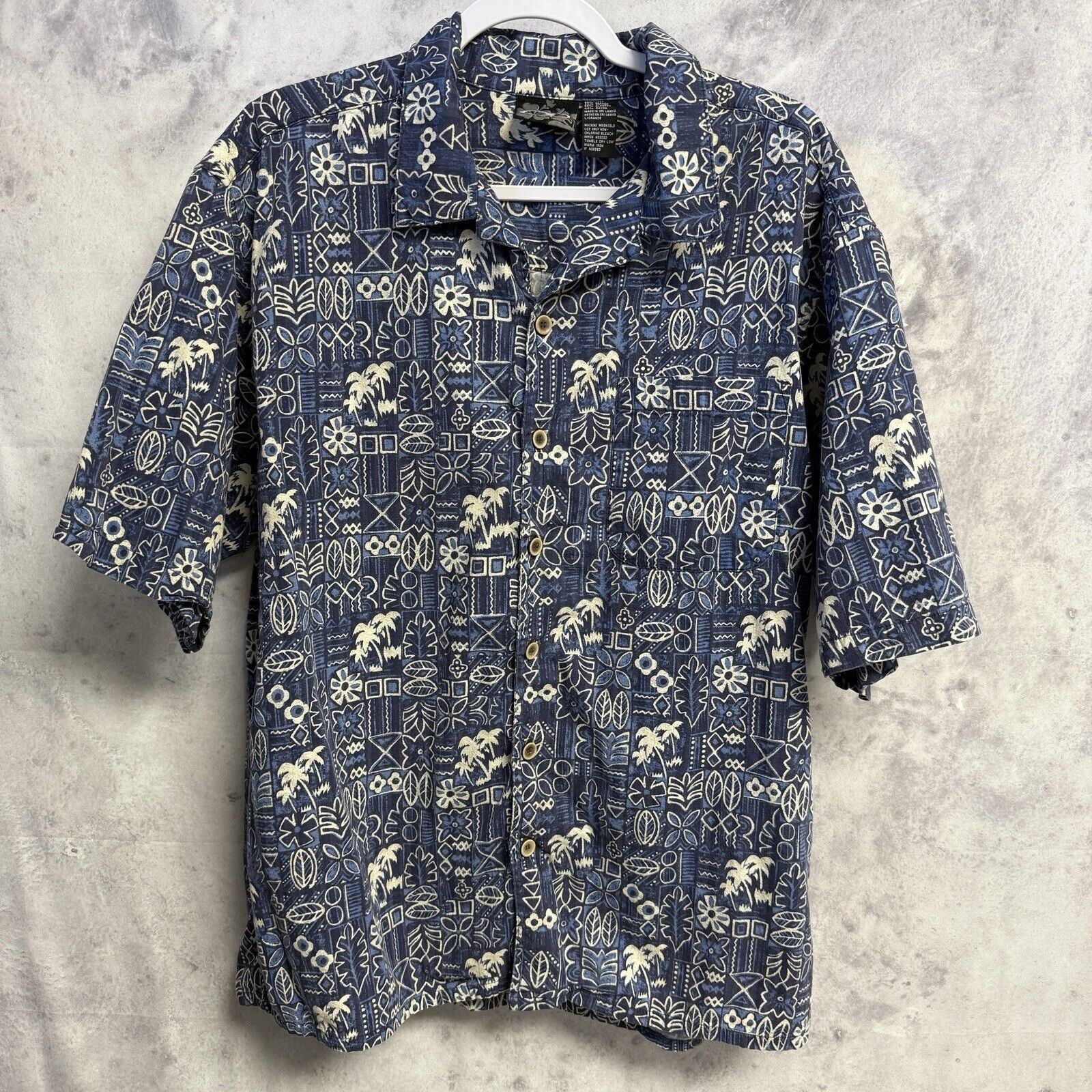 Ocean Pacific Ocean Pacific Button Up Shirt Mens Floral Hawaiian OP Blue Size US L / EU 52-54 / 3 - 1 Thumbnail
