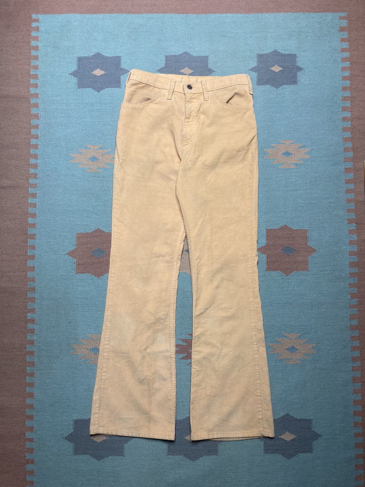 Vintage 70s corduroy bell bottom pants flare JCPenney hippie 30x33 Size 30" / US 8 / IT 44 - 5 Thumbnail