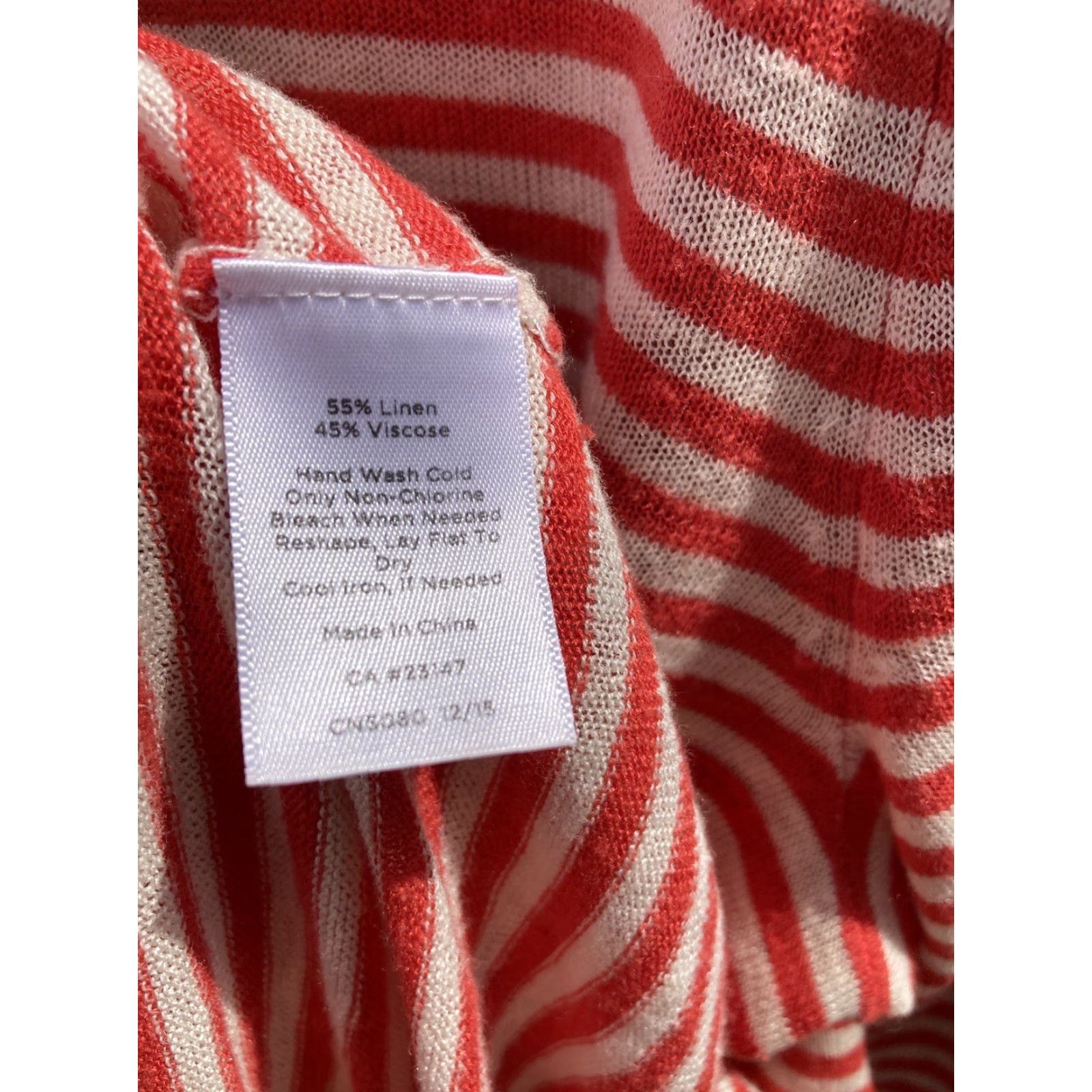 Talbots VINTAGE Women's Talbots Sweater Orange Striped NO TAGS Crew Vibrant Fall Linen Light Size XL / US 12-14 / IT 48-50 - 4 Thumbnail