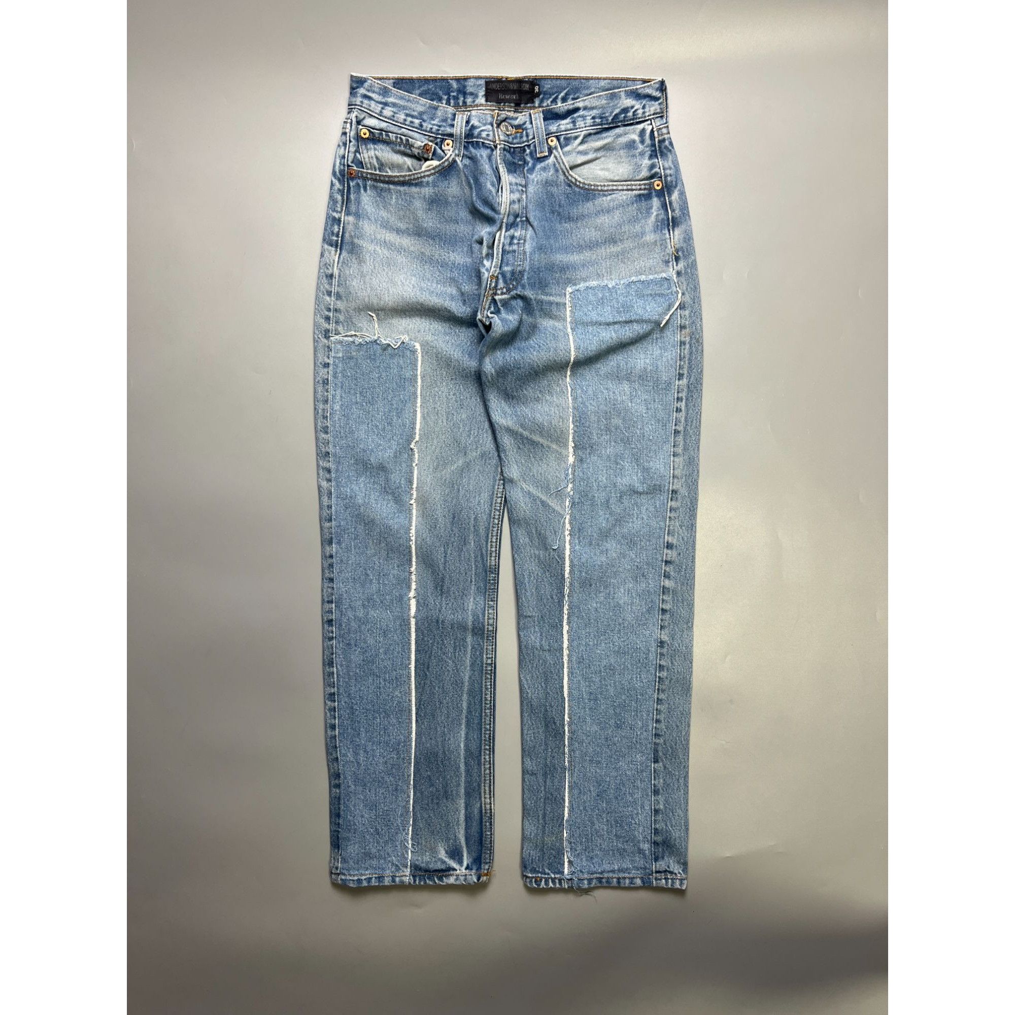 Levi's Levi’s 501 Patchwork Rework Denim Jeans Pants (Y1066) Size US 30 / EU 46 - 1 Thumbnail