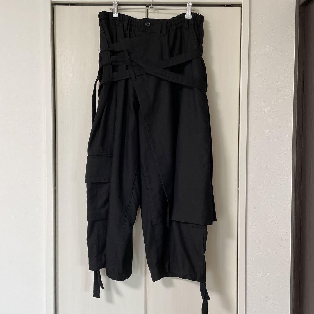 Yohji Yamamoto Pour Homme bontage wool mixed wrap pants Size US 41 - 1 Thumbnail