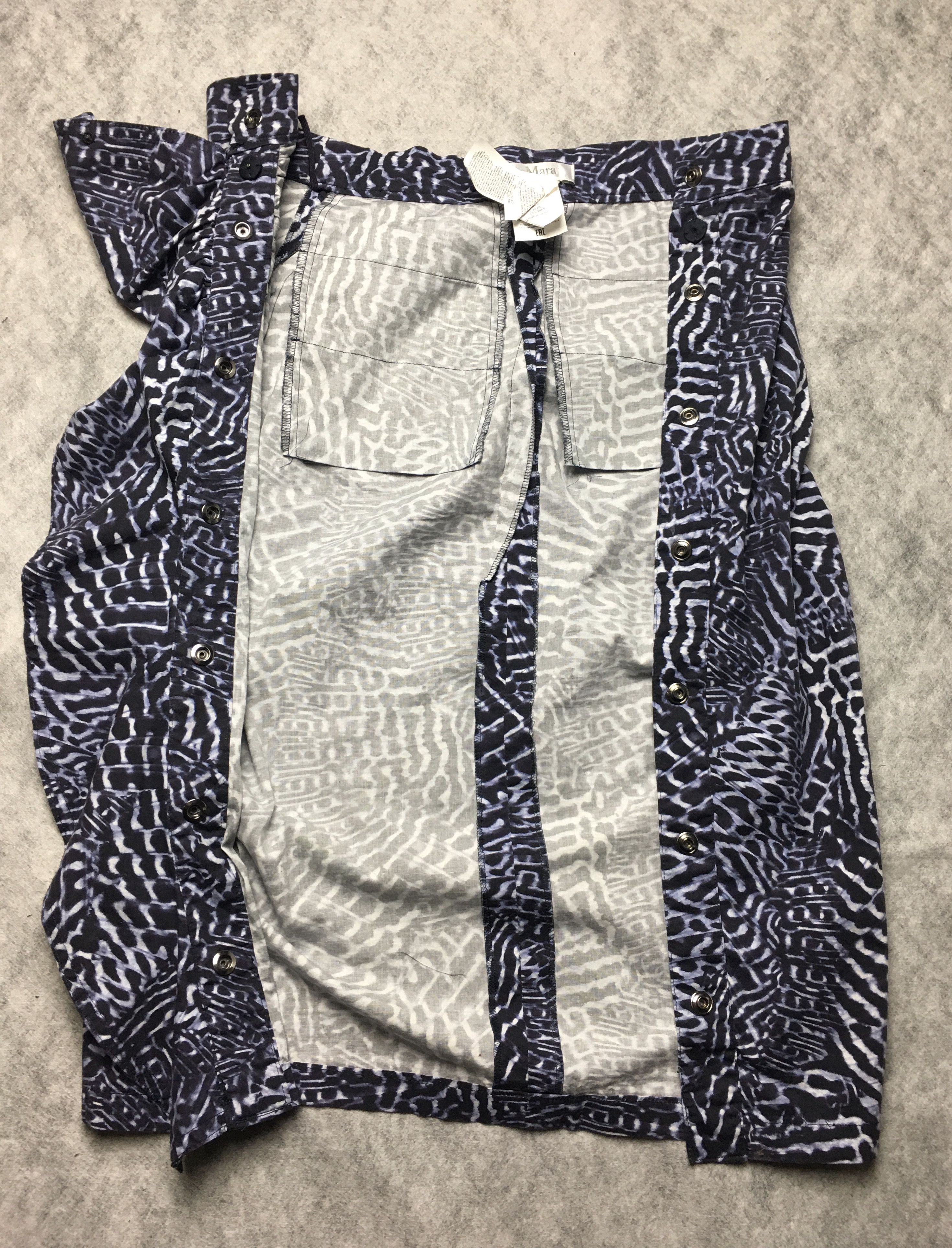 Max Mara Max Mara Patterned Button-Down Cotton Skirt US 2 IT 36 Size 26" / US 2 / IT 38 - 10 Thumbnail