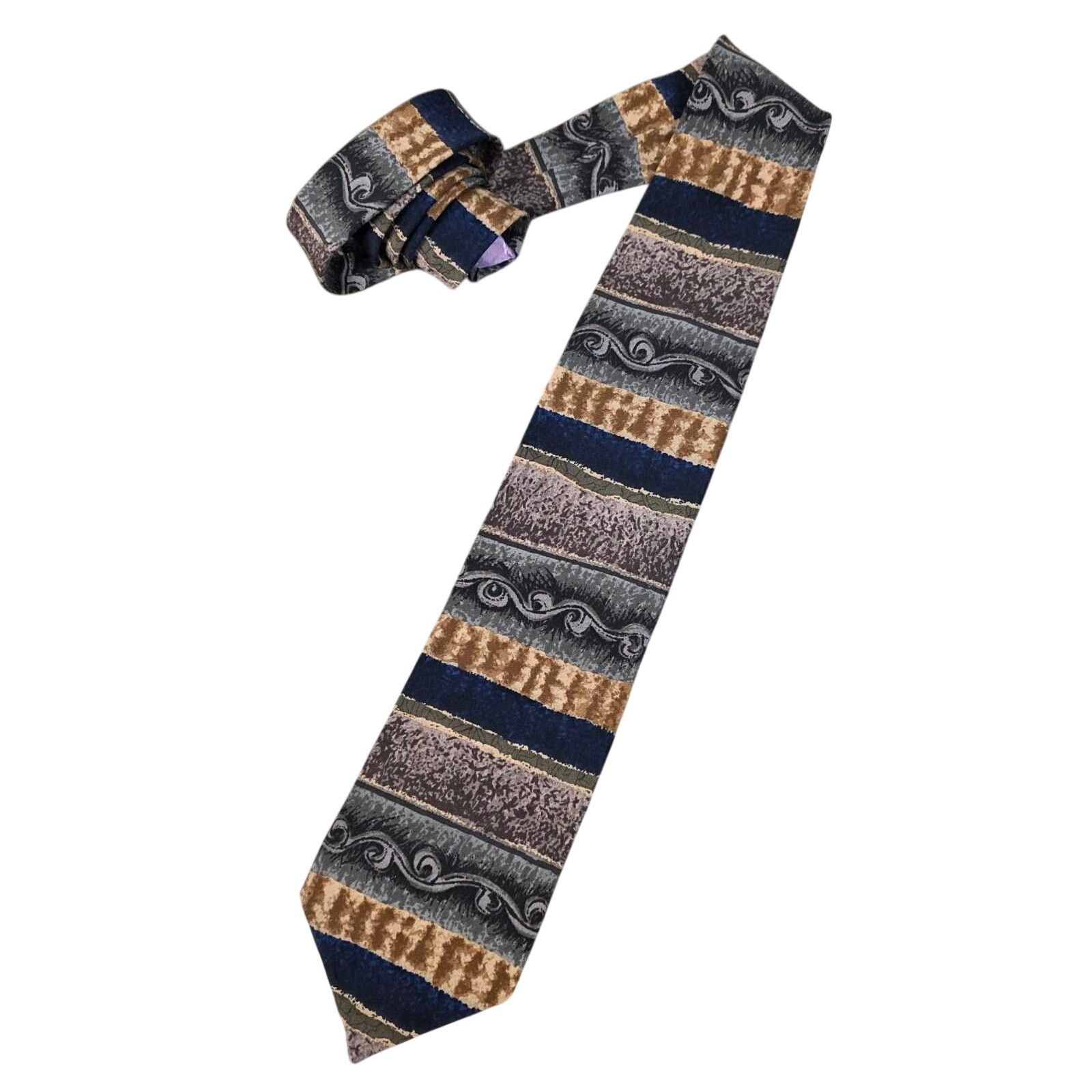 Vintage Vintage Jimmy V Tie 90s Abstract Retro Statement Silk Size ONE SIZE - 1 Thumbnail