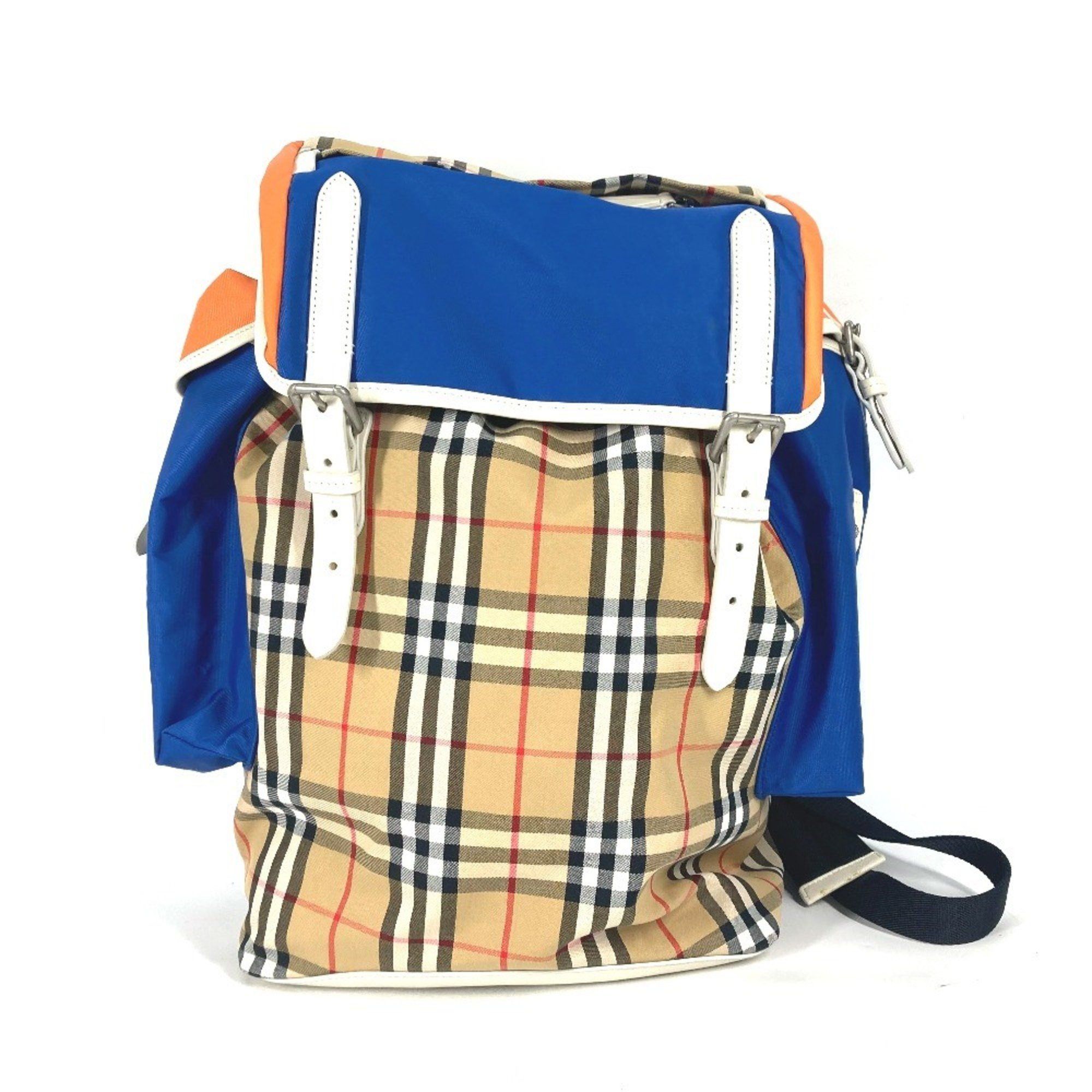 Burberry Burberry 4078448 Bag Backpack Backpack Beige Orange x blue Size ONE SIZE - 1 Thumbnail