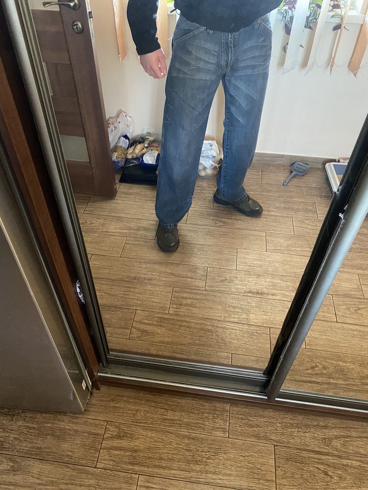 If Six Was Nine × Japanese Brand Rick Owens Junya Watanabe Style Baggy Button Denim Pants Size US 34 / EU 50 - 4 Thumbnail