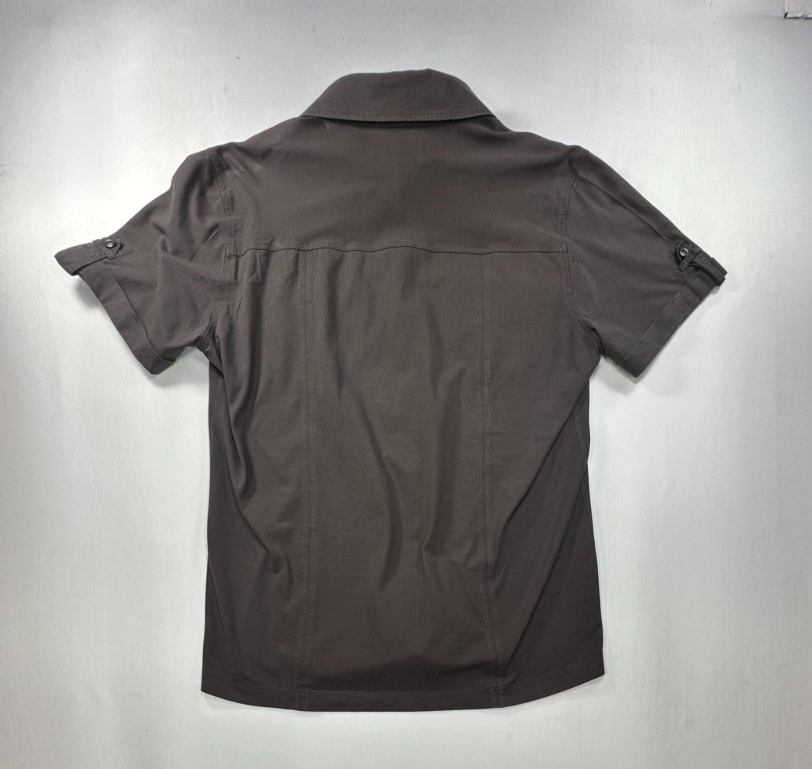 Hugo Boss Hugo Boss Slim Pockets Short Sleeve Button Up Brown Youth L Size ONE SIZE - 2 Thumbnail