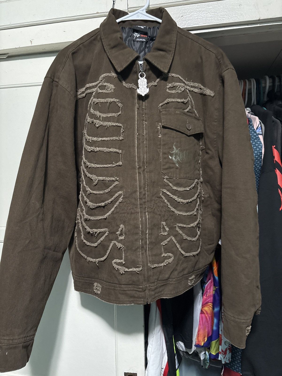 Civil Regime I Have A Dark Secret Work Jacket In Brown Size US XXL / EU 58 / 5 - 1 Thumbnail