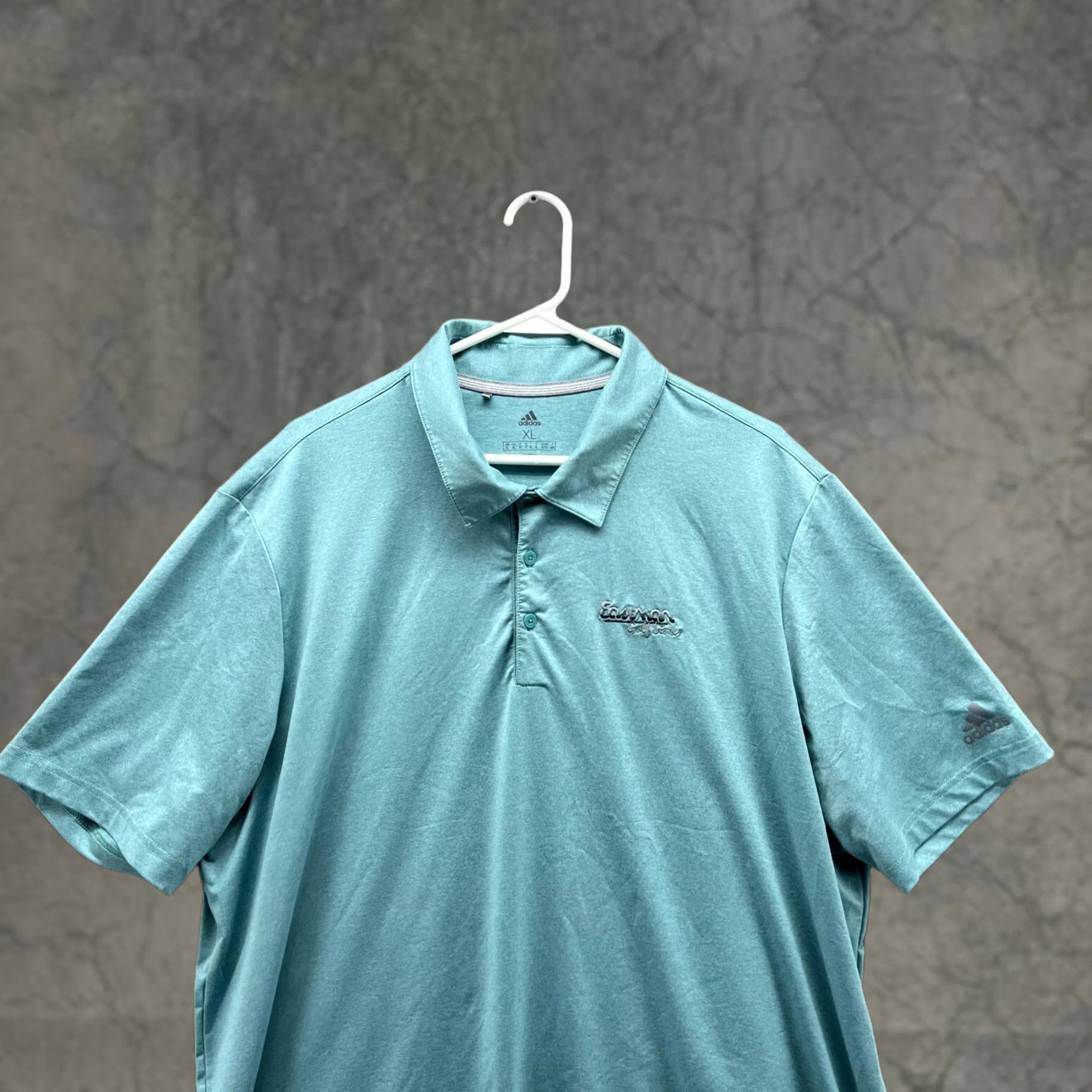 Adidas Adidas Polo Shirt Men XL Teal Blue Golf Preppy Trefoil Logo Button Collar Short Sleeve Size US XL / EU 56 / 4 - 1 Thumbnail