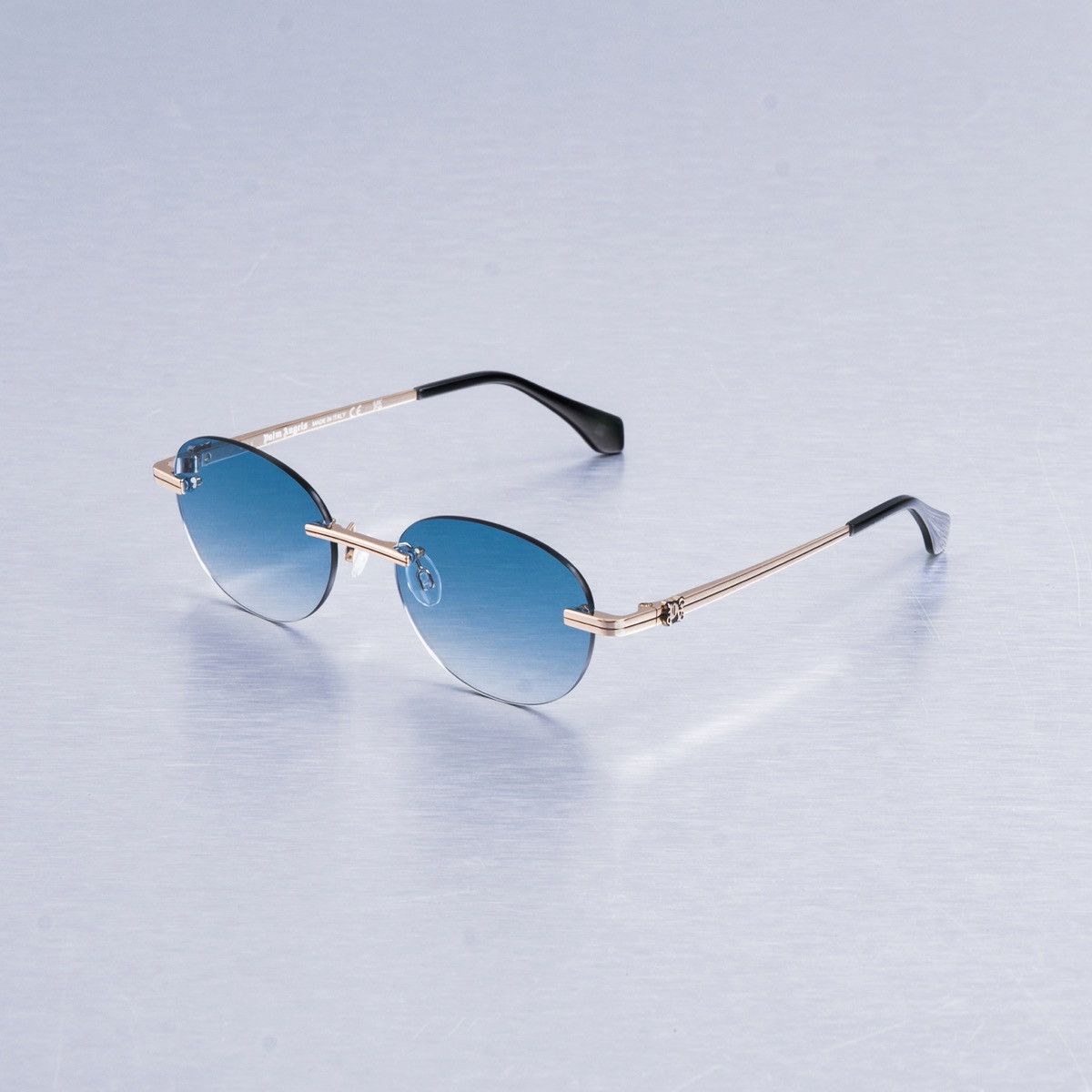 Palm Angels PALM ANGELS CRYSTAL GOLD BLUE GRADIENT SUNGLASSES Size ONE SIZE - 1 Thumbnail