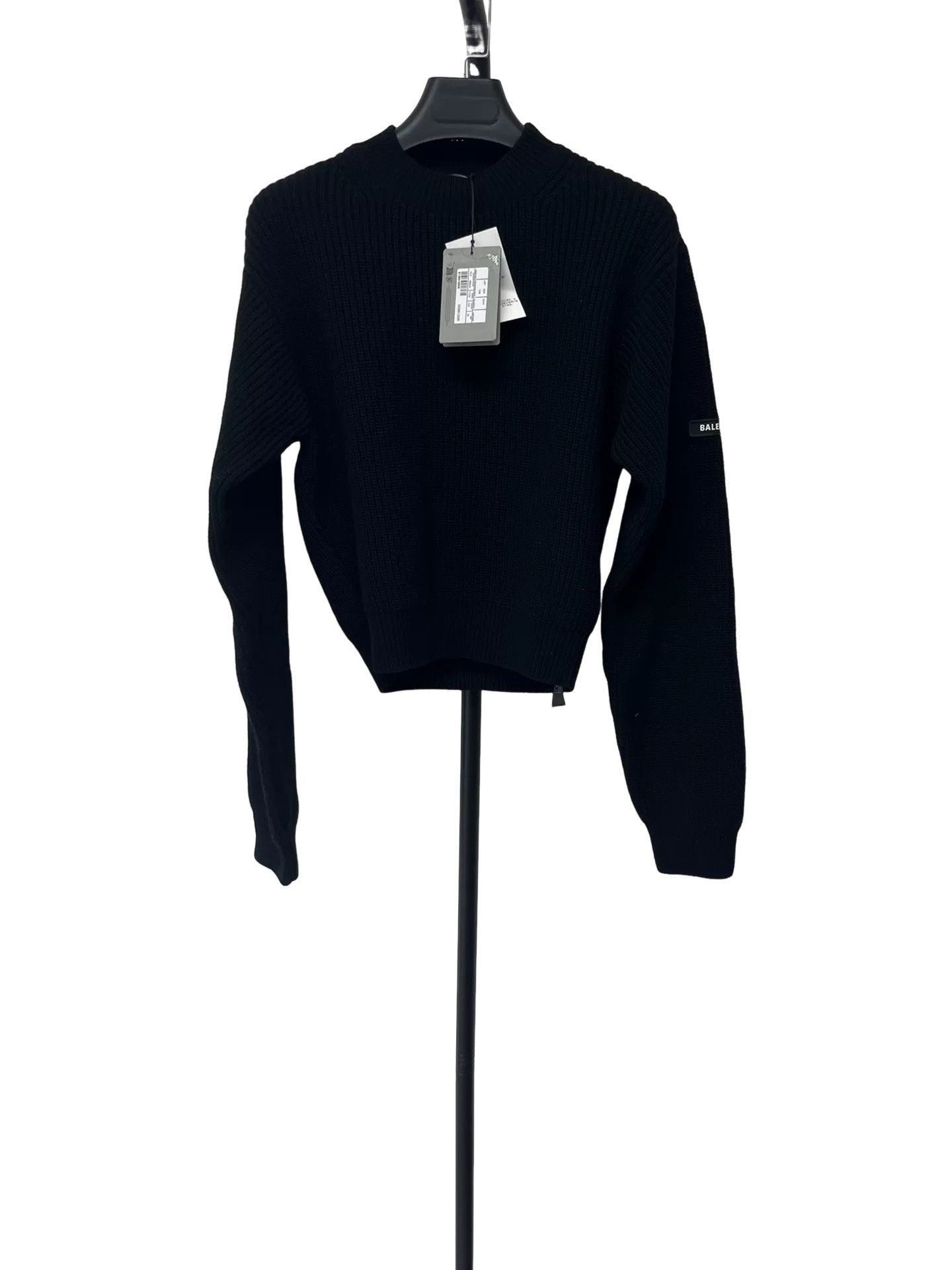 Balenciaga Balenciaga Logo Patch Ribbed Sweater XS Size XS / US 0-2 / IT 36-38 - 1 Thumbnail