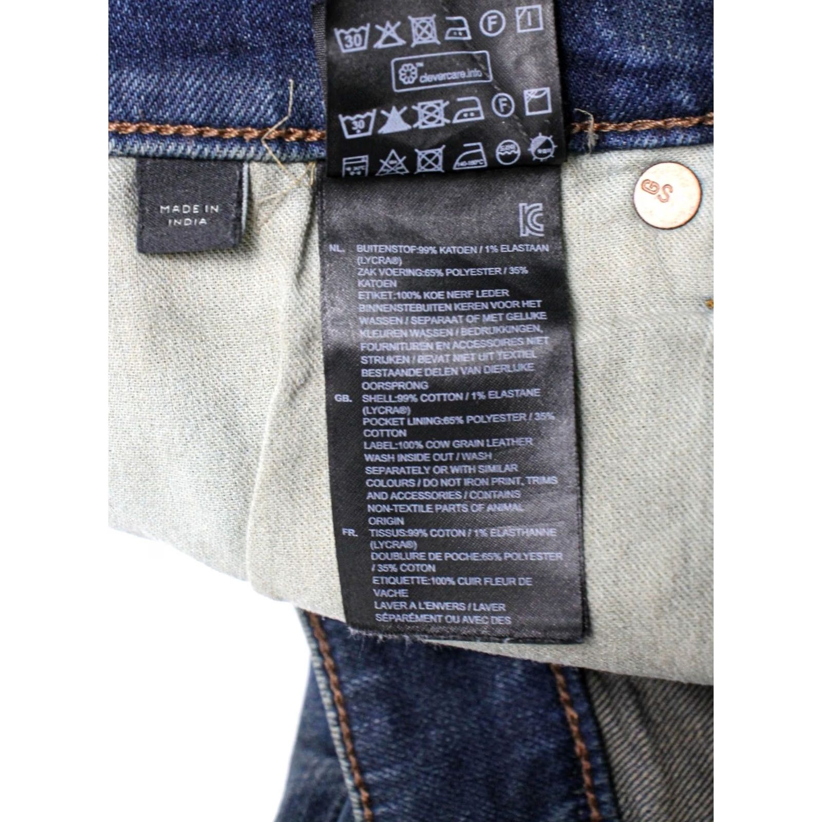 G-Star G-STAR 3301 Slim Jeans Men's W34/L32 Button Fly Whiskers Faded Denim Blue Size US 34 / EU 50 - 8 Thumbnail