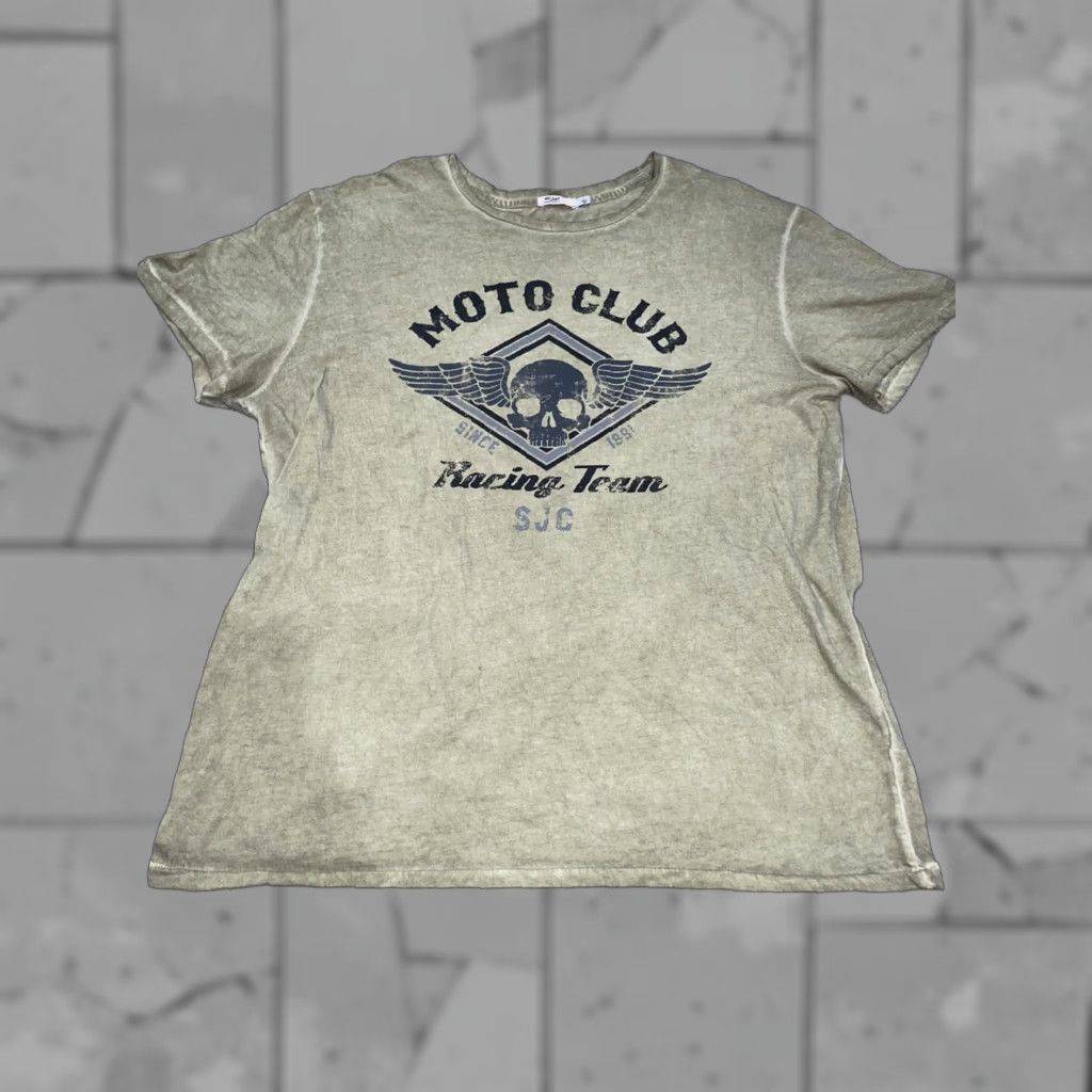 Silver Jeans Co. Silver Jeans Moto Club Racing Team Graphic T Shirt L Mens Silver Color Metal Shirt Size US L / EU 52-54 / 3 - 1 Thumbnail
