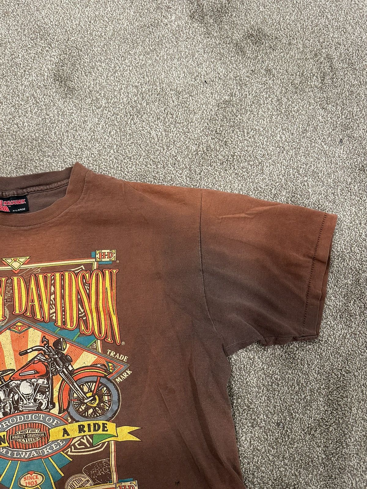 Harley Davidson Vintage Distressed Harley Davidson Motorcycles Tee Size US XL / EU 56 / 4 - 7 Thumbnail
