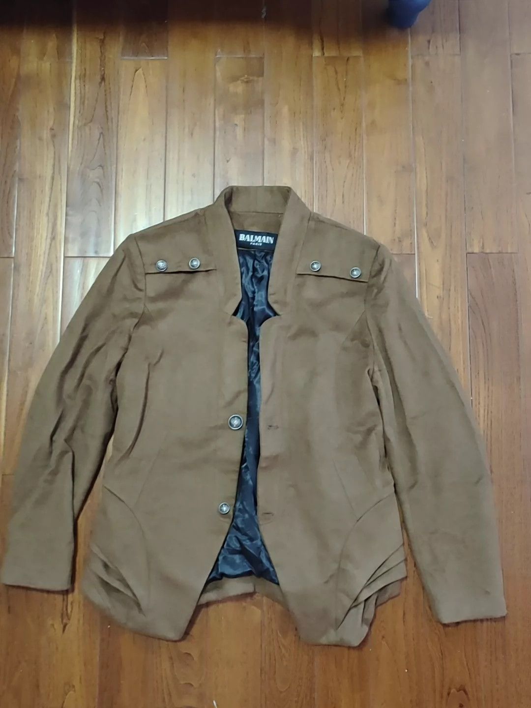 Balmain Balmain Cashmere woolen stand-up collar military suit jacket Size US M / EU 48-50 / 2 - 1 Thumbnail