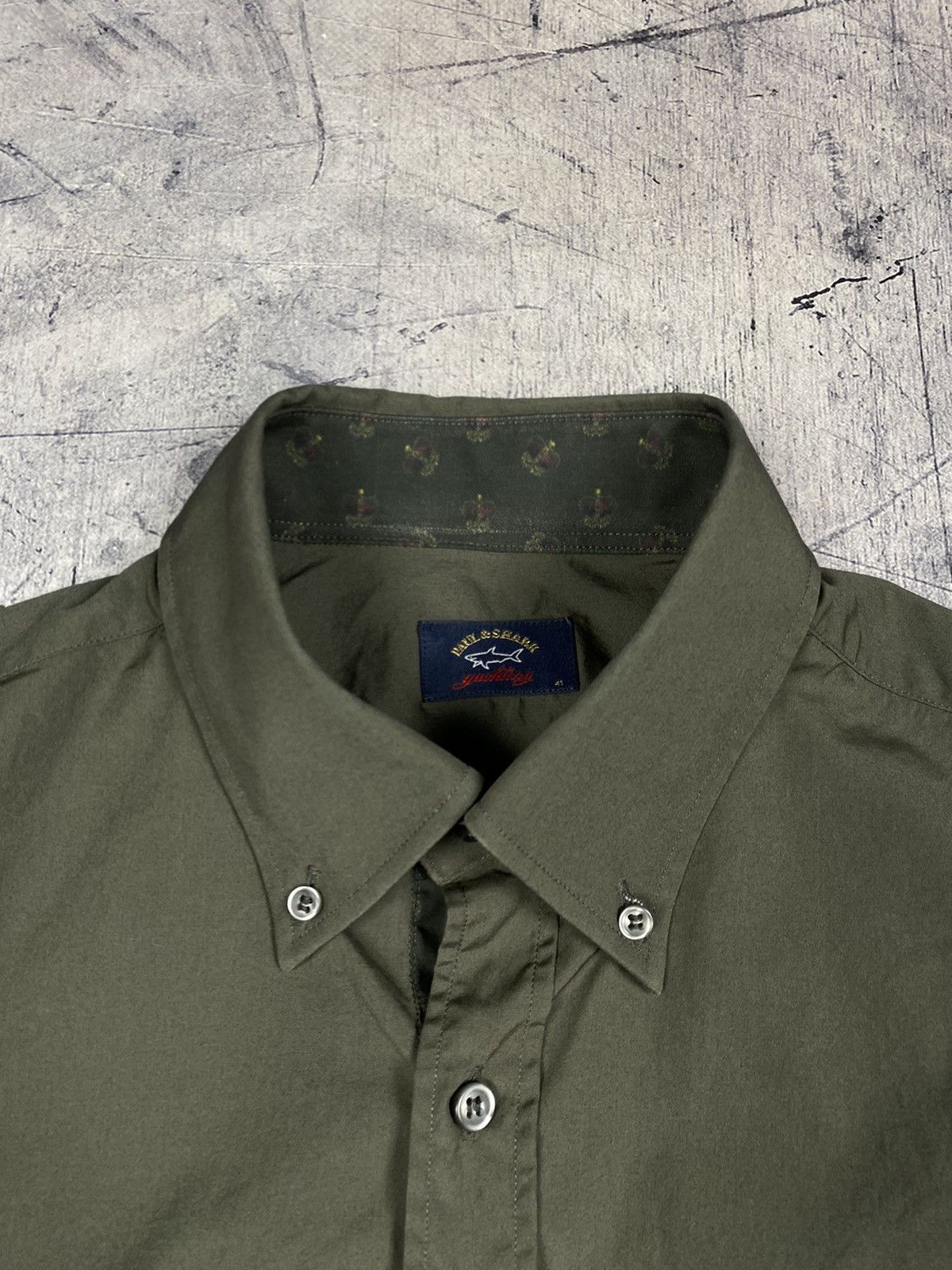 Paul & Shark × Vintage Vintage Paul Shark Designer Button Up Shirt Size US L / EU 52-54 / 3 - 9 Thumbnail
