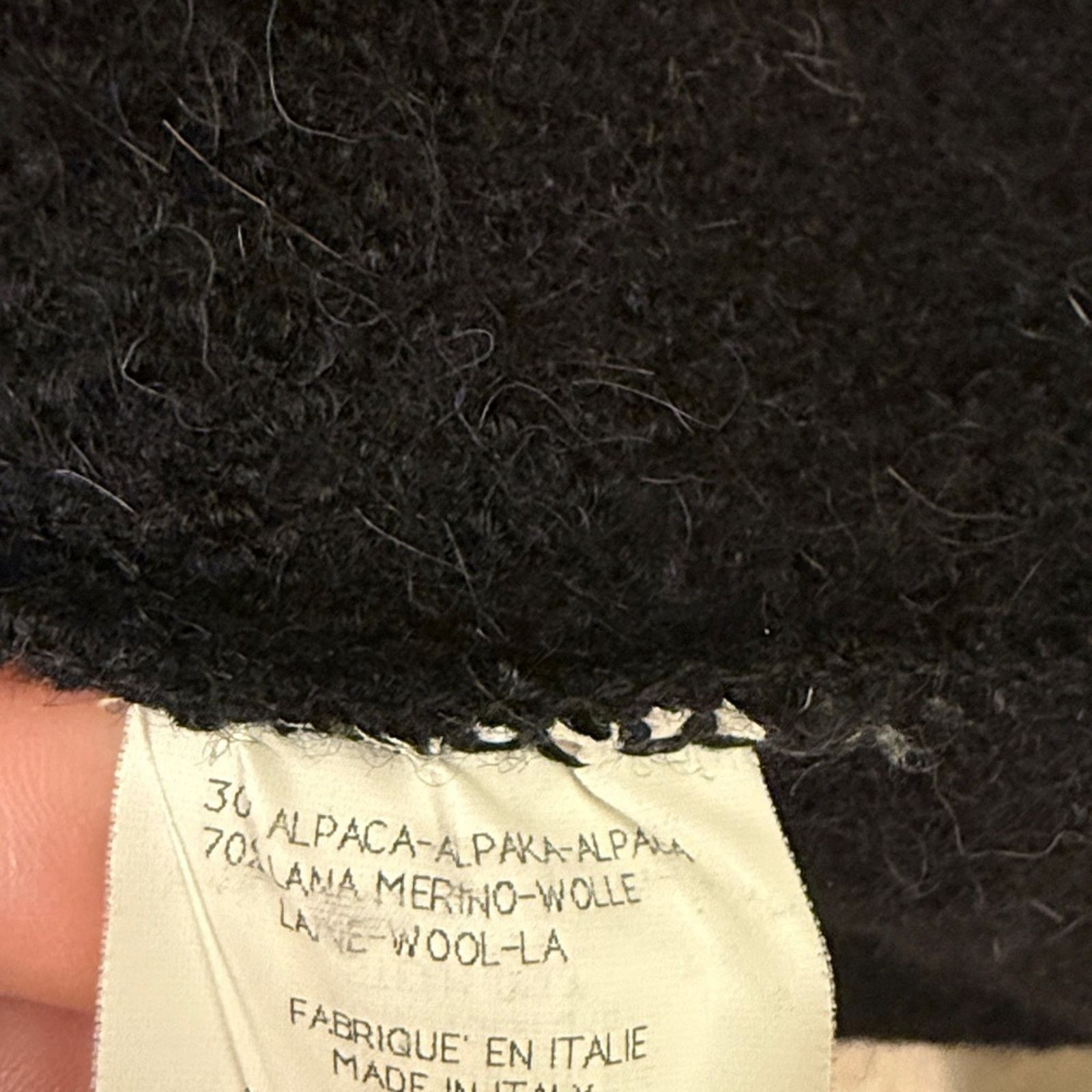 Other Gispa Donna Italy alpaca draped Black Oversized Coat Size L / US 10 / IT 46 - 6 Thumbnail