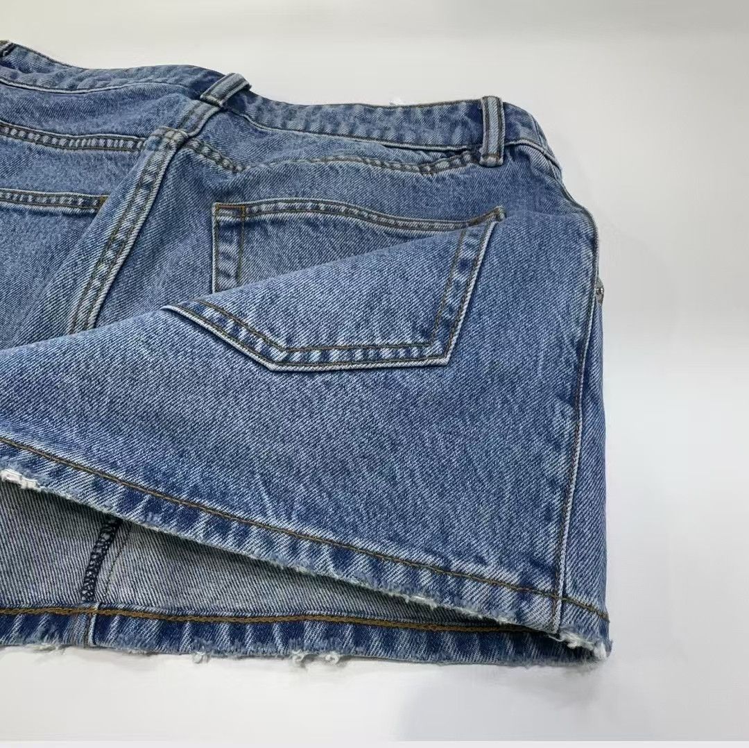 Alexander Wang Alexander Wang Asymmetrical Denim Mini Skirt 0079 Size 28" / US 6 / IT 42 - 4 Thumbnail