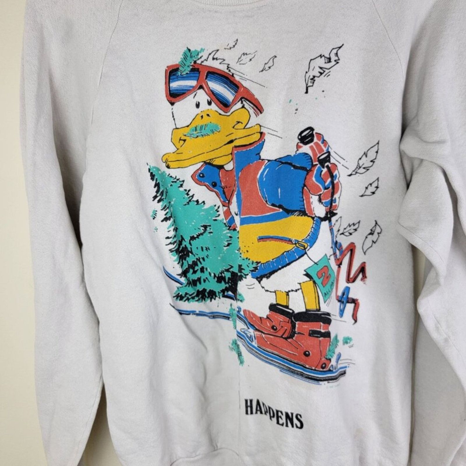 Other Screen Stars Sh*t Happens Skiing Cartoon Sweatshirt Airwaves Size US XL / EU 56 / 4 - 3 Thumbnail
