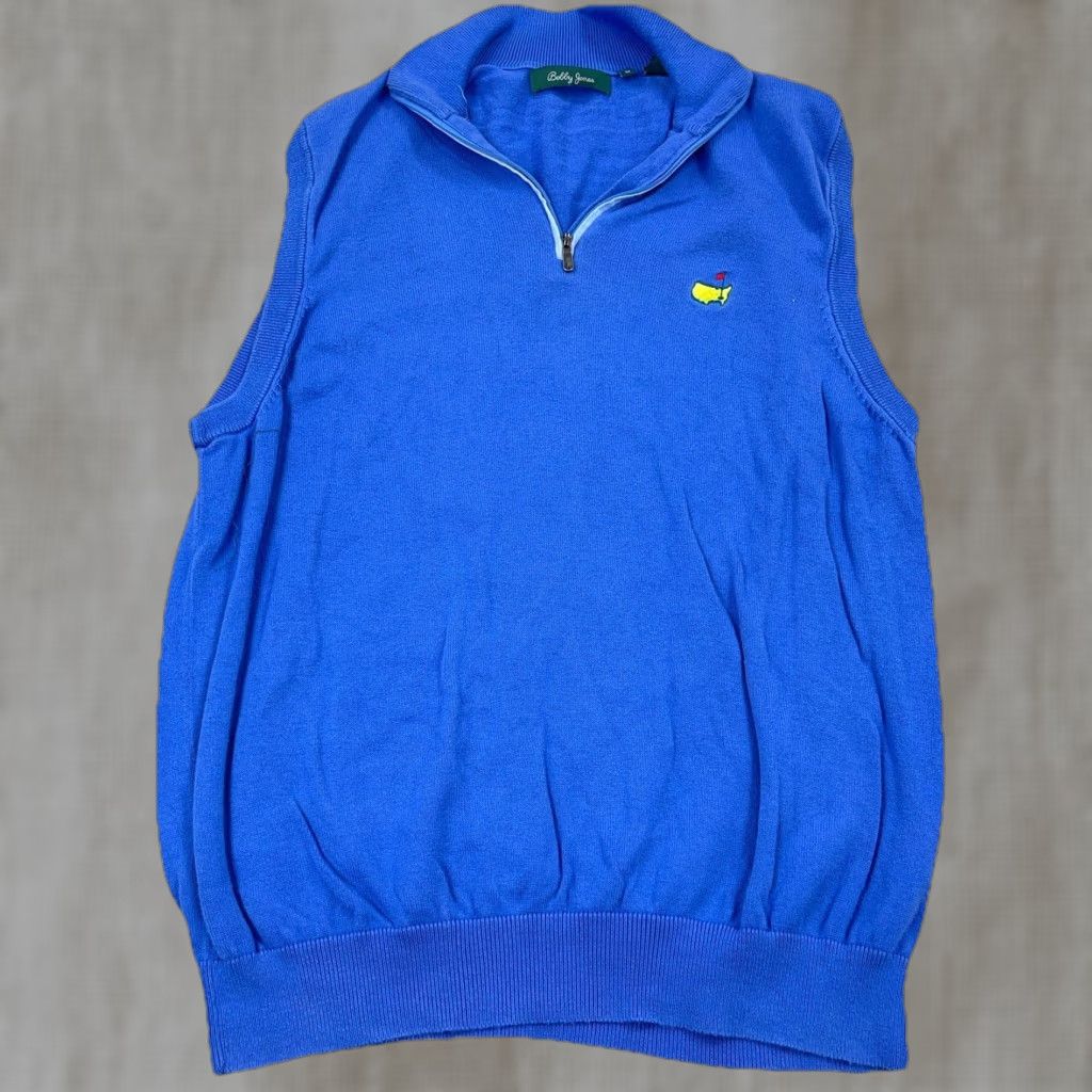 Vintage Bobby Jones The Masters Vest - Men - M - Light Blue - Knit Cotton - Golf Preppy Logo Size US M / EU 48-50 / 2 - 1 Thumbnail