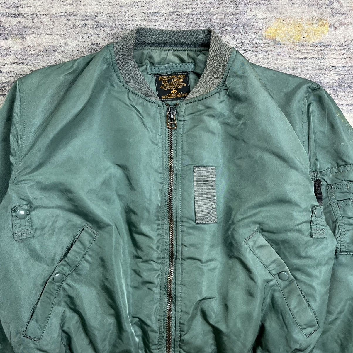Alpha Industries Vintage 90s Alpha industries Ma-1 bomber jacket Size US L / EU 52-54 / 3 - 3 Thumbnail
