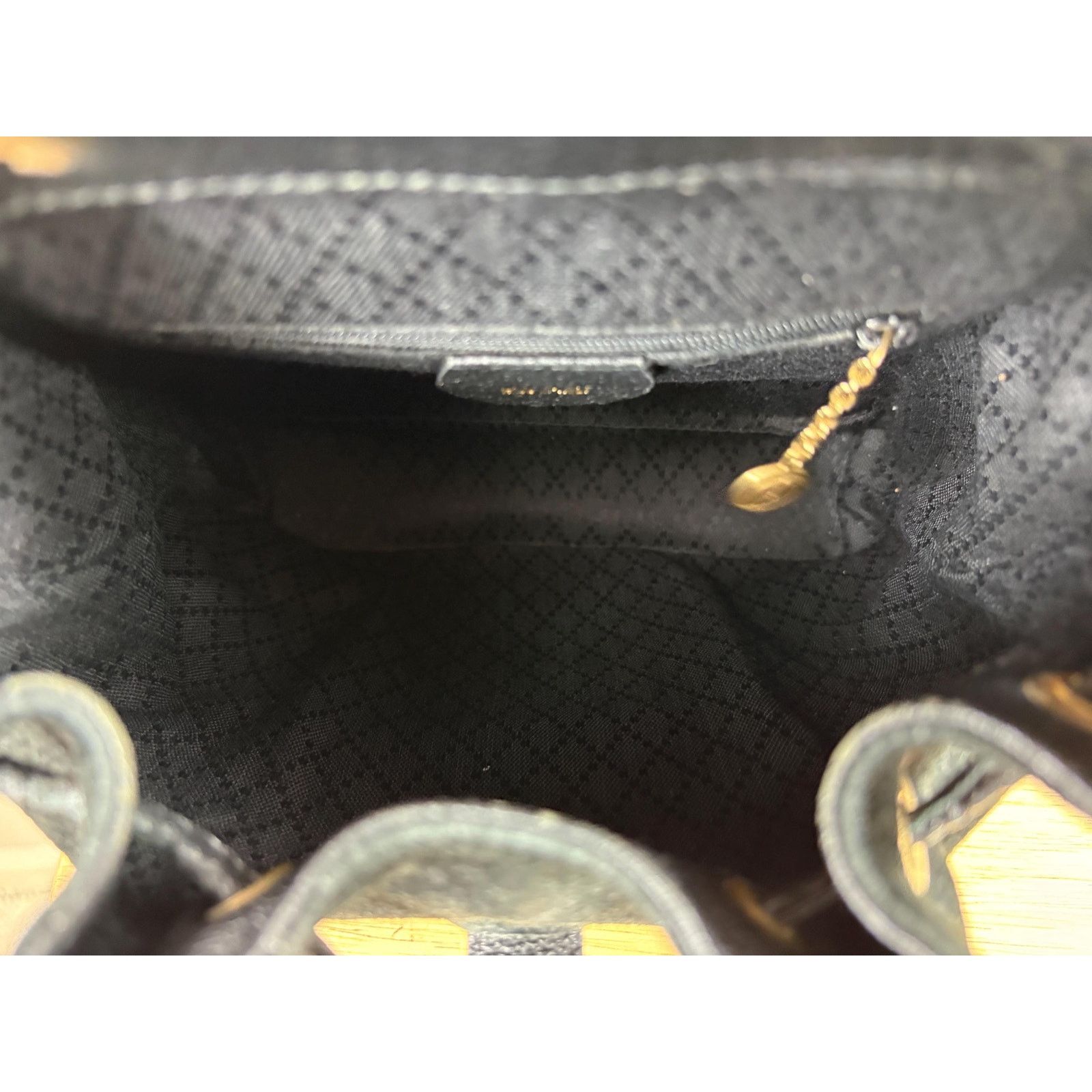 Gucci Authentic Gucci Black Suede Bamboo Handle Backpack Size ONE SIZE - 8 Thumbnail