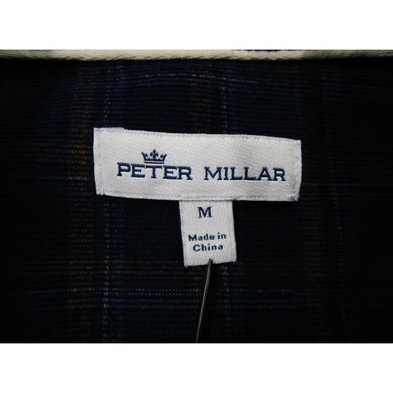 Peter Millar Peter Millar Shirt Mens Medium Blue Check Corduroy Button-Up Classic Casual Size US M / EU 48-50 / 2 - 3 Thumbnail