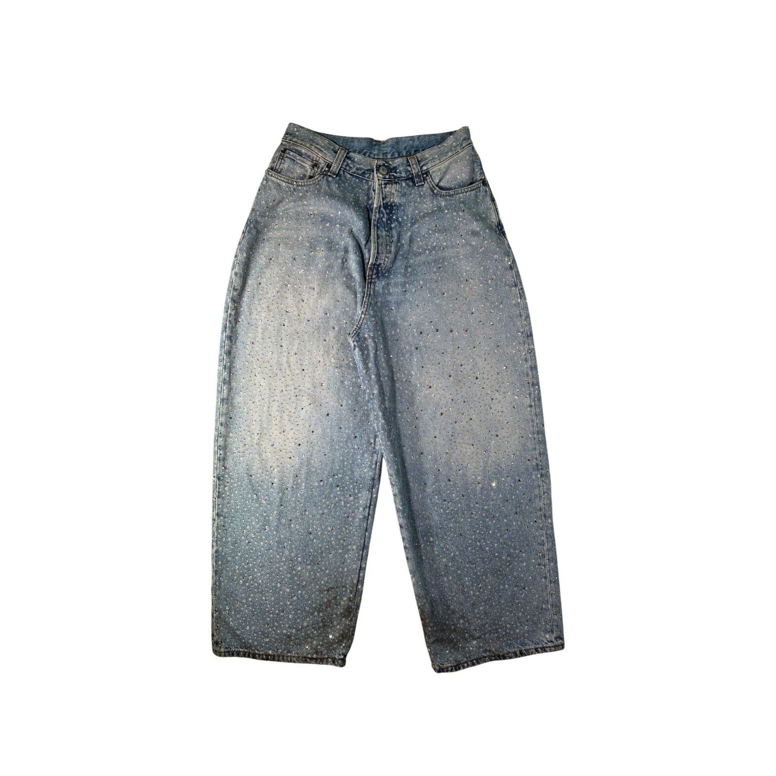 Acne Studios Acne Studios Rhinestone Denim Light Wash Jeans Size US 30 / EU 46 - 1 Thumbnail