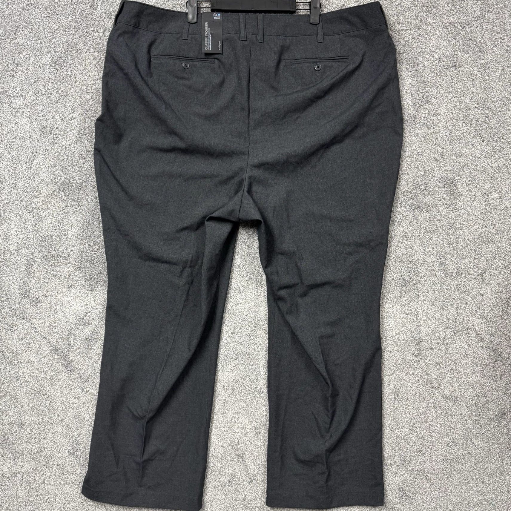 Vintage Lane Bryant Pants Womens 24 Stretch Plus Flat Front Bootcut Gray Polyester Rayon Spandex Business Casual Trousers Size 42" / US 20 - 2 Thumbnail