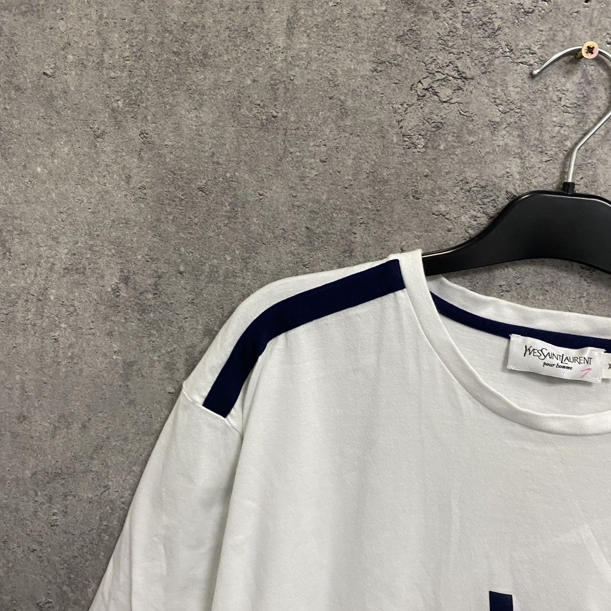 Yves Saint Laurent Vintage Yves Saint Laurent T-Shirt Big Logo YSL White Size US XL / EU 56 / 4 - 5 Thumbnail