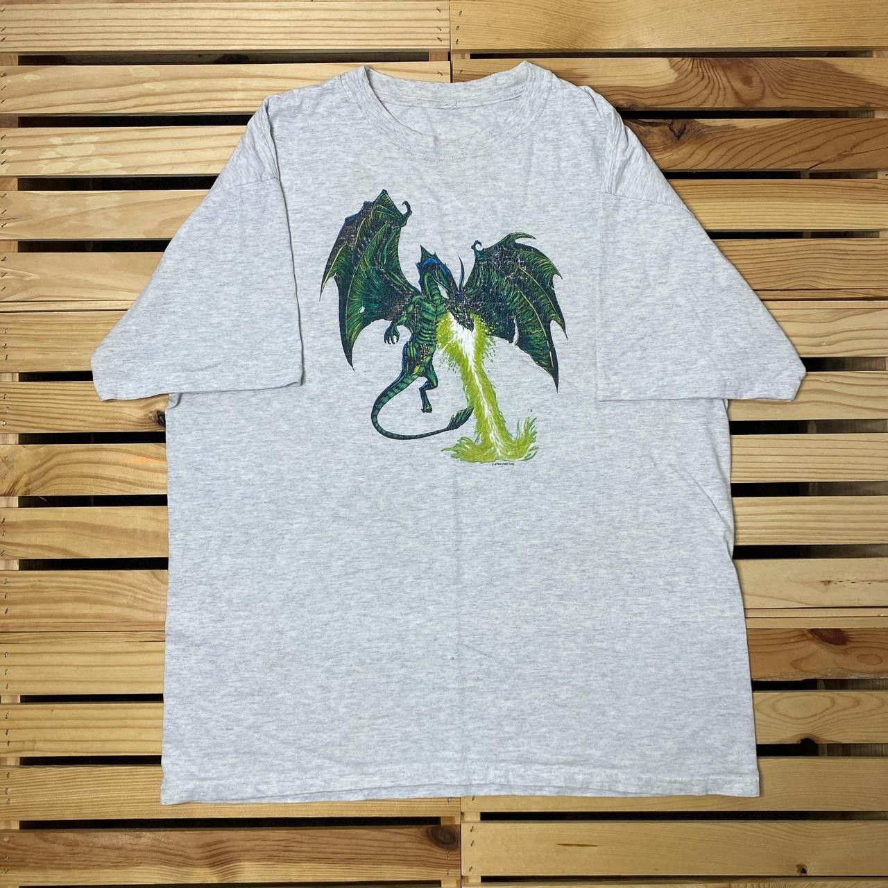 Other Green Dragon Gray Y2K Fantasy Tee Size Large Size US L / EU 52-54 / 3 - 1 Thumbnail