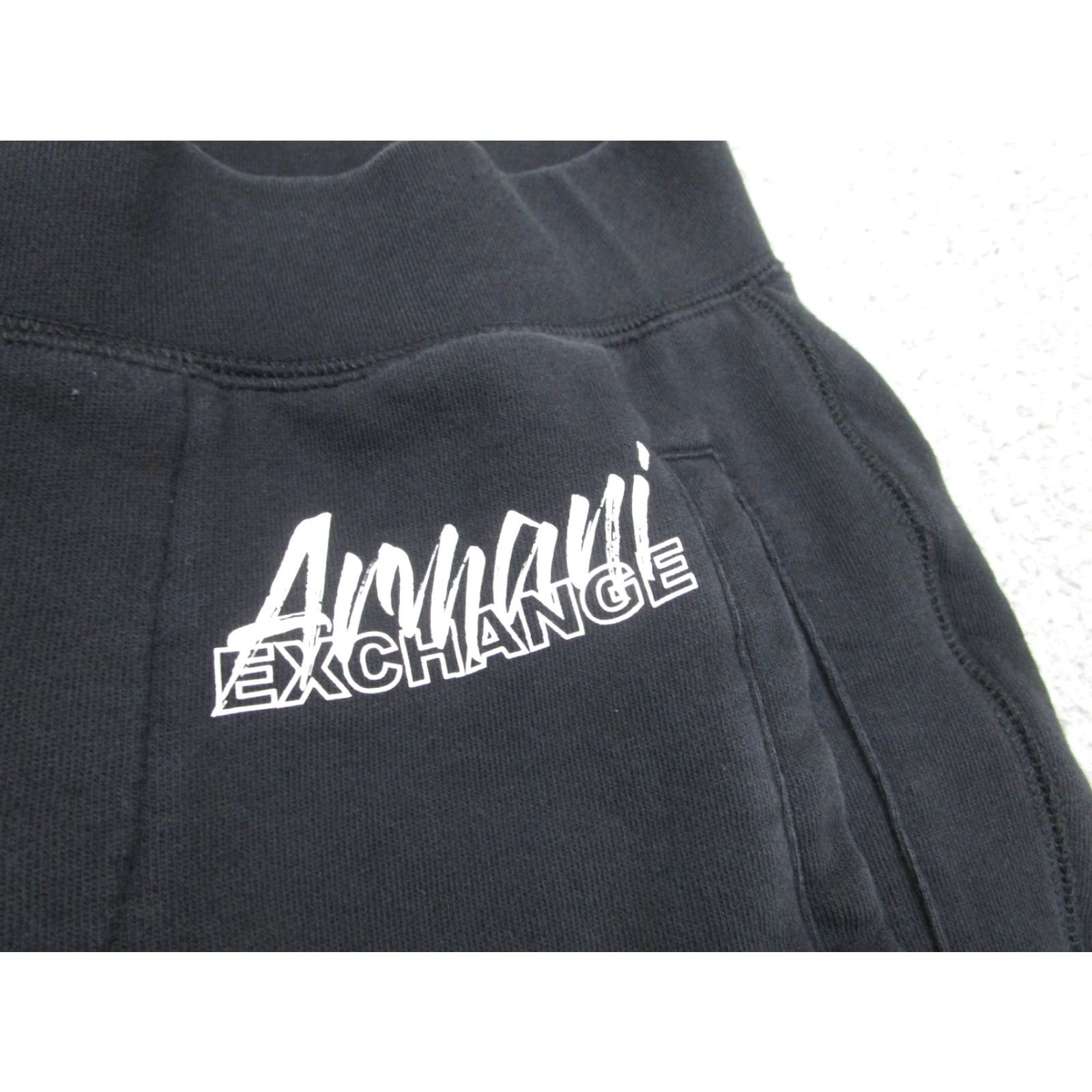 Armani Exchange Armani Exchange Sweatpants Mens XS Black Fleece Joggers Elastic Waist Logo Size US 27 - 3 Thumbnail