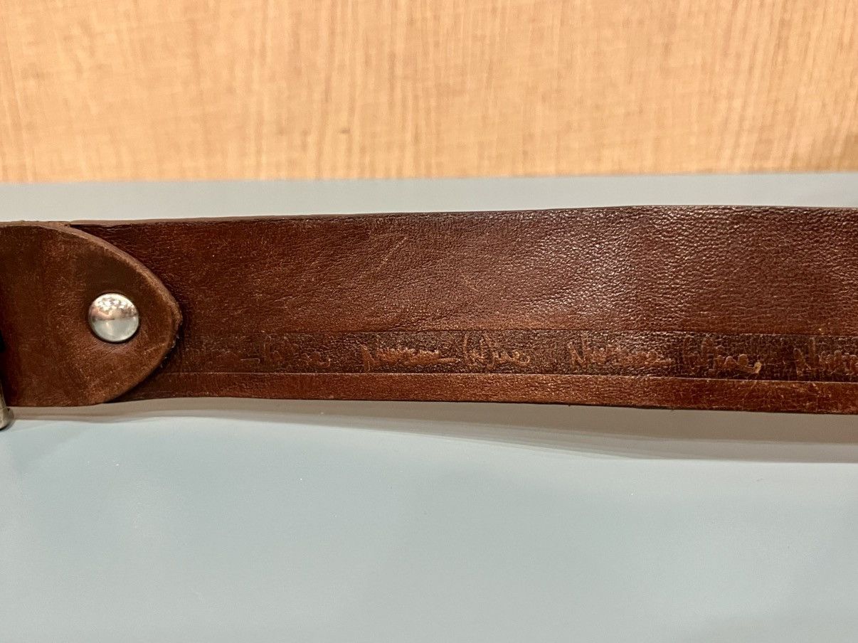 Japanese Brand Vintage Number Nine Leather Belt Size 32 - 4 Thumbnail