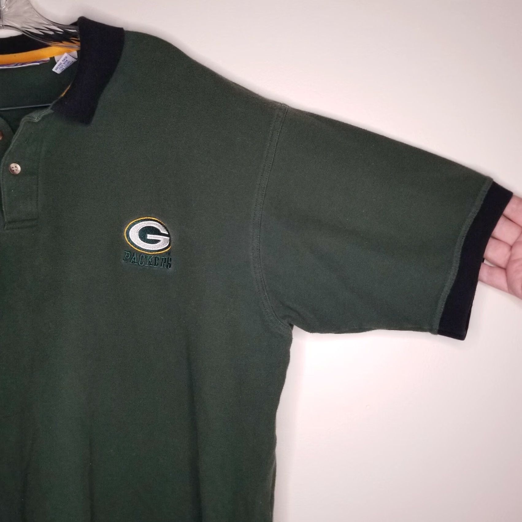 Vintage Game Day Green Bay Packers Polo Mens XLT Green Size US XL / EU 56 / 4 - 2 Thumbnail